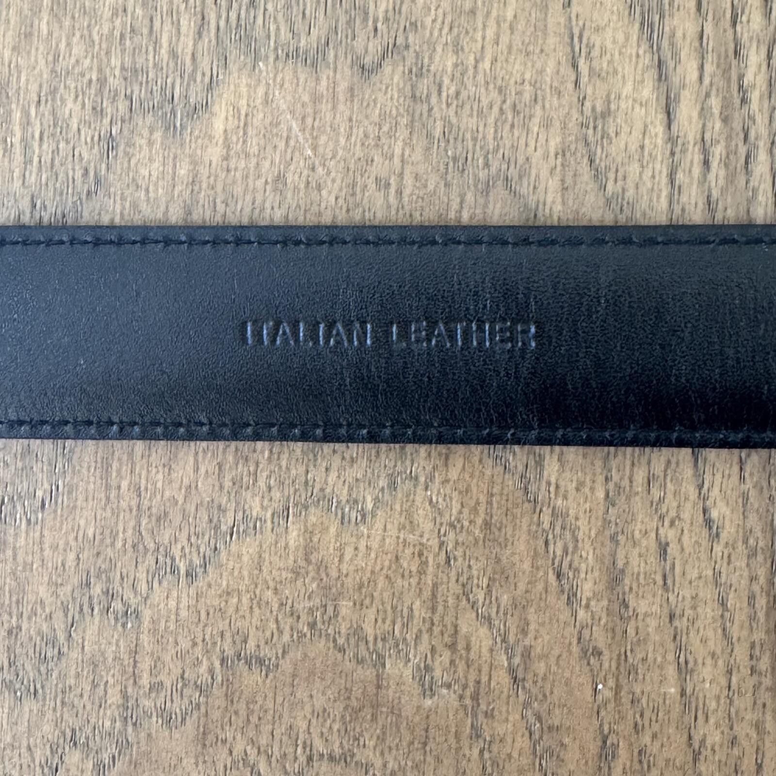 Polo Ralph Lauren Polo Ralph Lauren Black Leather Belt with Silver Buckle-40 Size ONE SIZE - 4 Thumbnail