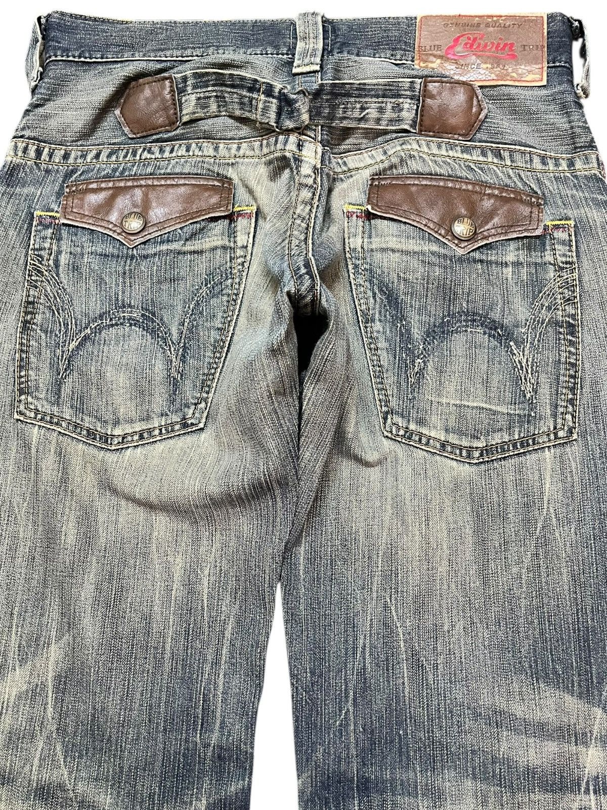 Edwin Vintage Edwin Bluetrip Mudwash Clawmark Distressed Denim Size US 32 / EU 48 - 7 Thumbnail