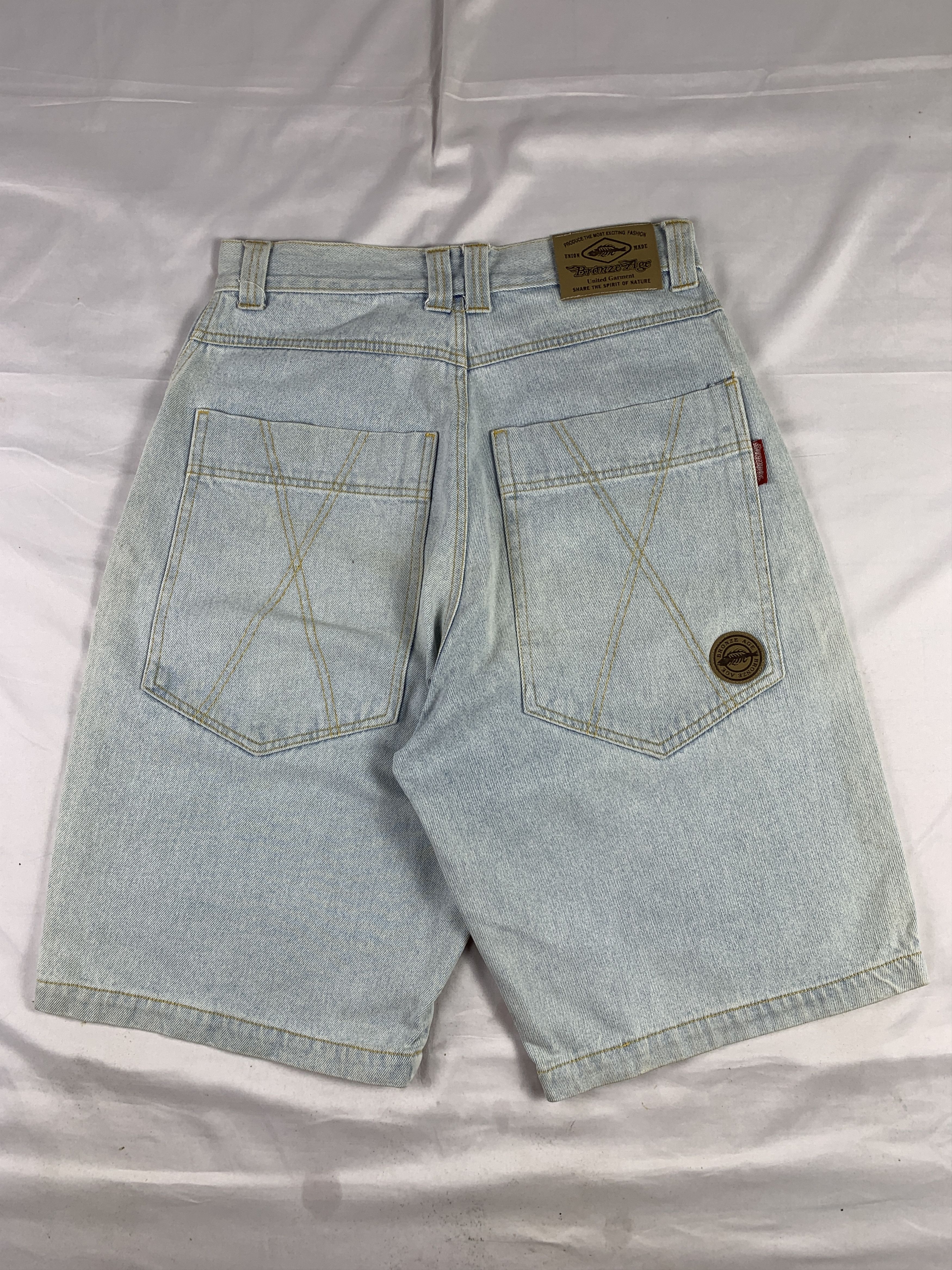 Japanese Brand Bronze Age Light Blue Baggy Jorts (S) Size US 30 / EU 46 - 1 Thumbnail