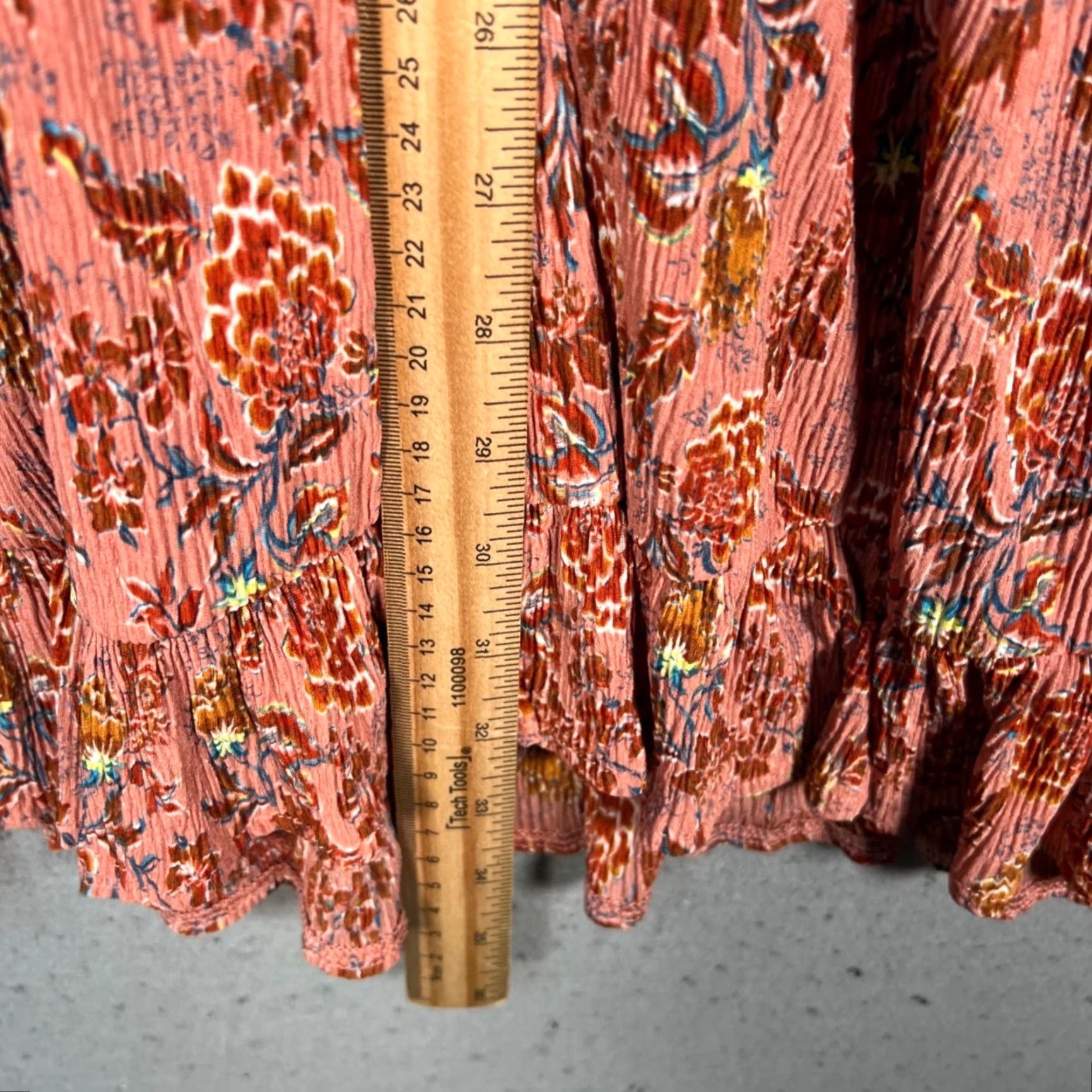 Mango Mango Pink Floral Dress Womens 4 V-Neck Short Sleeve A-Line Maxi Knee Length Tie Waist Ruffle Hem Summer Spring Size S / US 4 / IT 40 - 6 Thumbnail