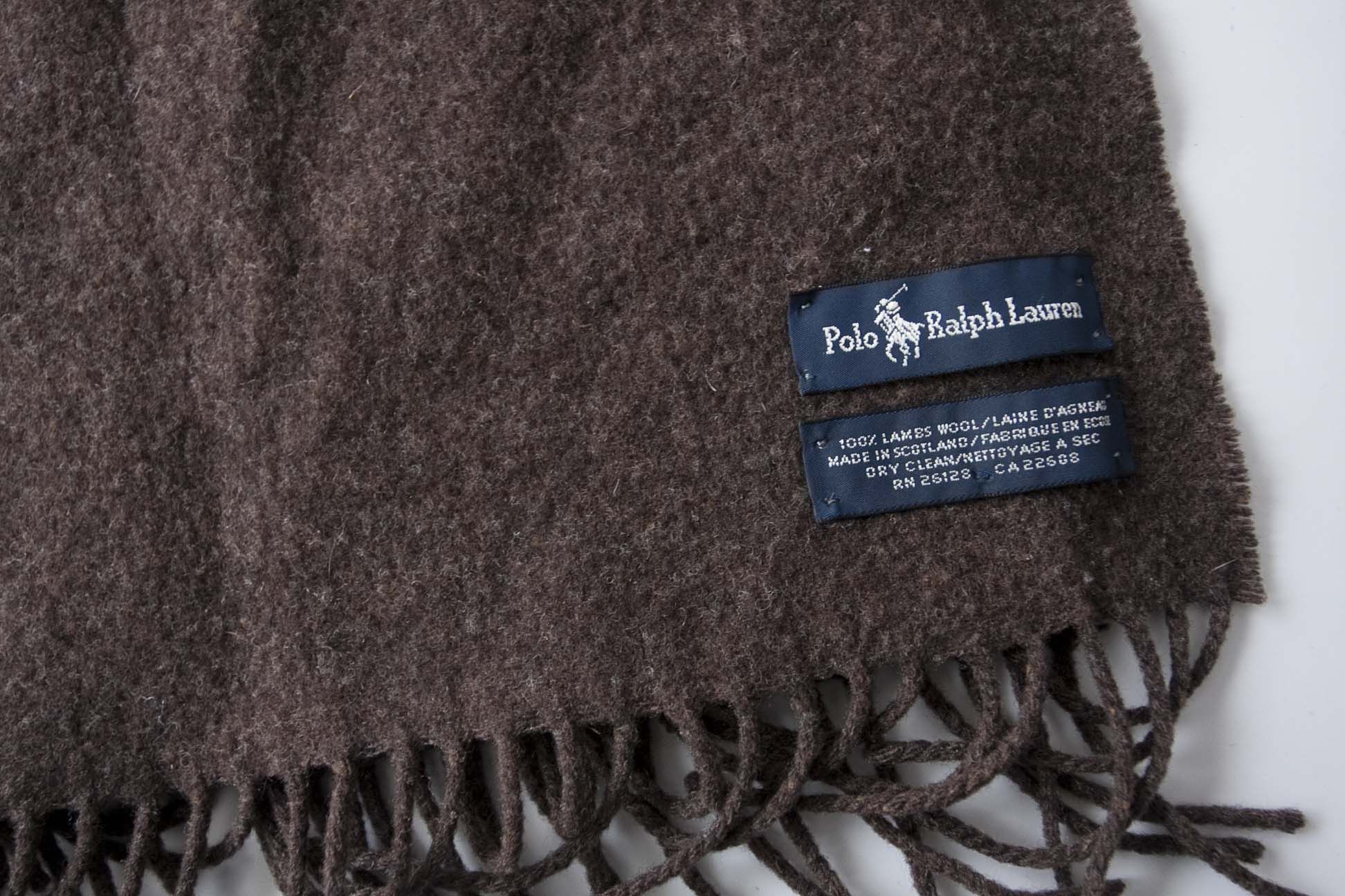 Ralph Lauren Ralph Lauren Winter Scarf Lambs Wool Brown Size ONE SIZE - 3 Thumbnail