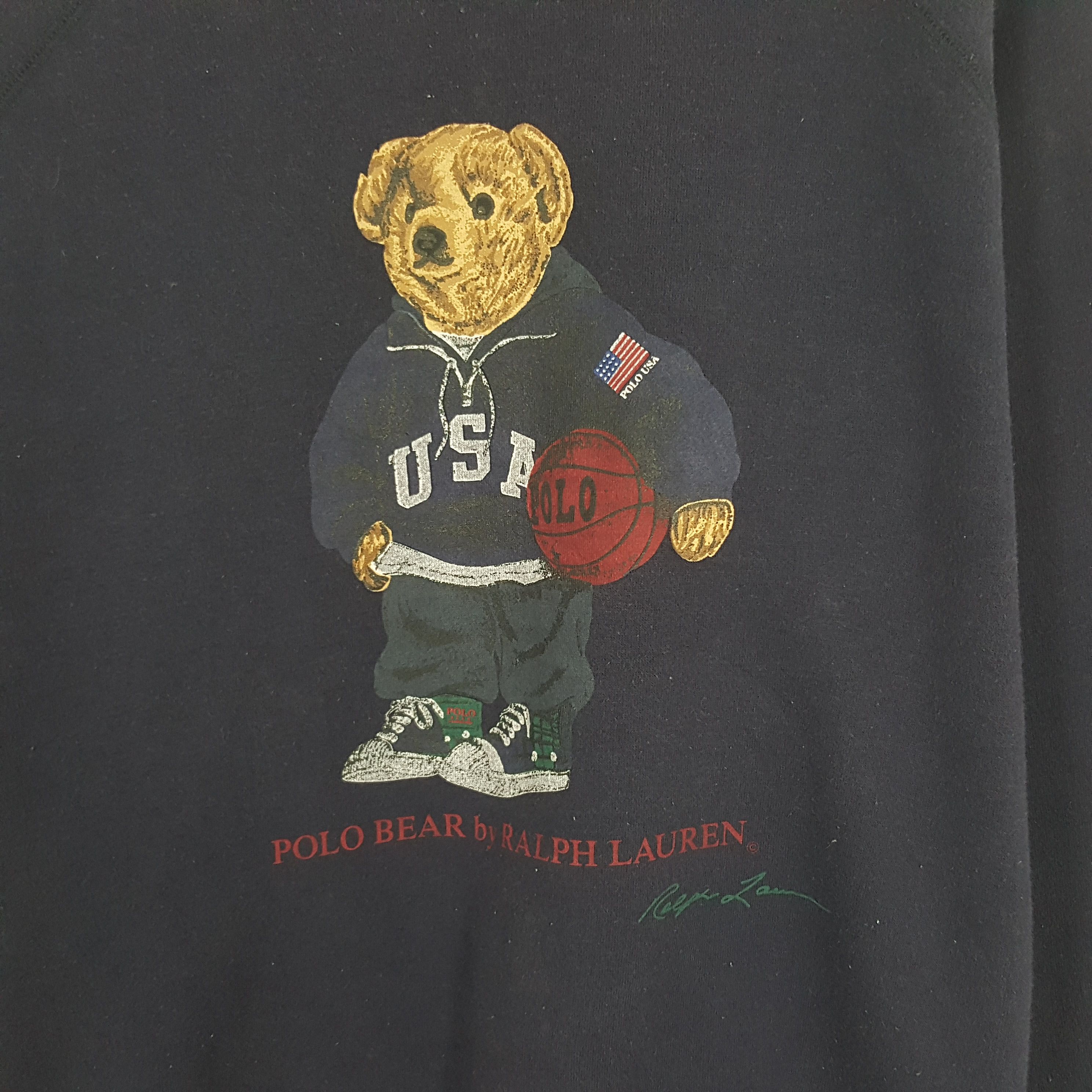 Polo Ralph Lauren × Vintage Vintage Polo Bear By Ralph Lauren Sweatshirt Size US M / EU 48-50 / 2 - 2 Thumbnail