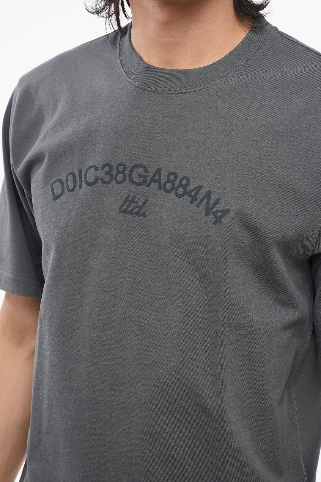 Dolce & Gabbana og1mm0825 Crewneck Cotton T-Shirt in Grey Size US S / EU 44-46 / 1 - 3 Thumbnail