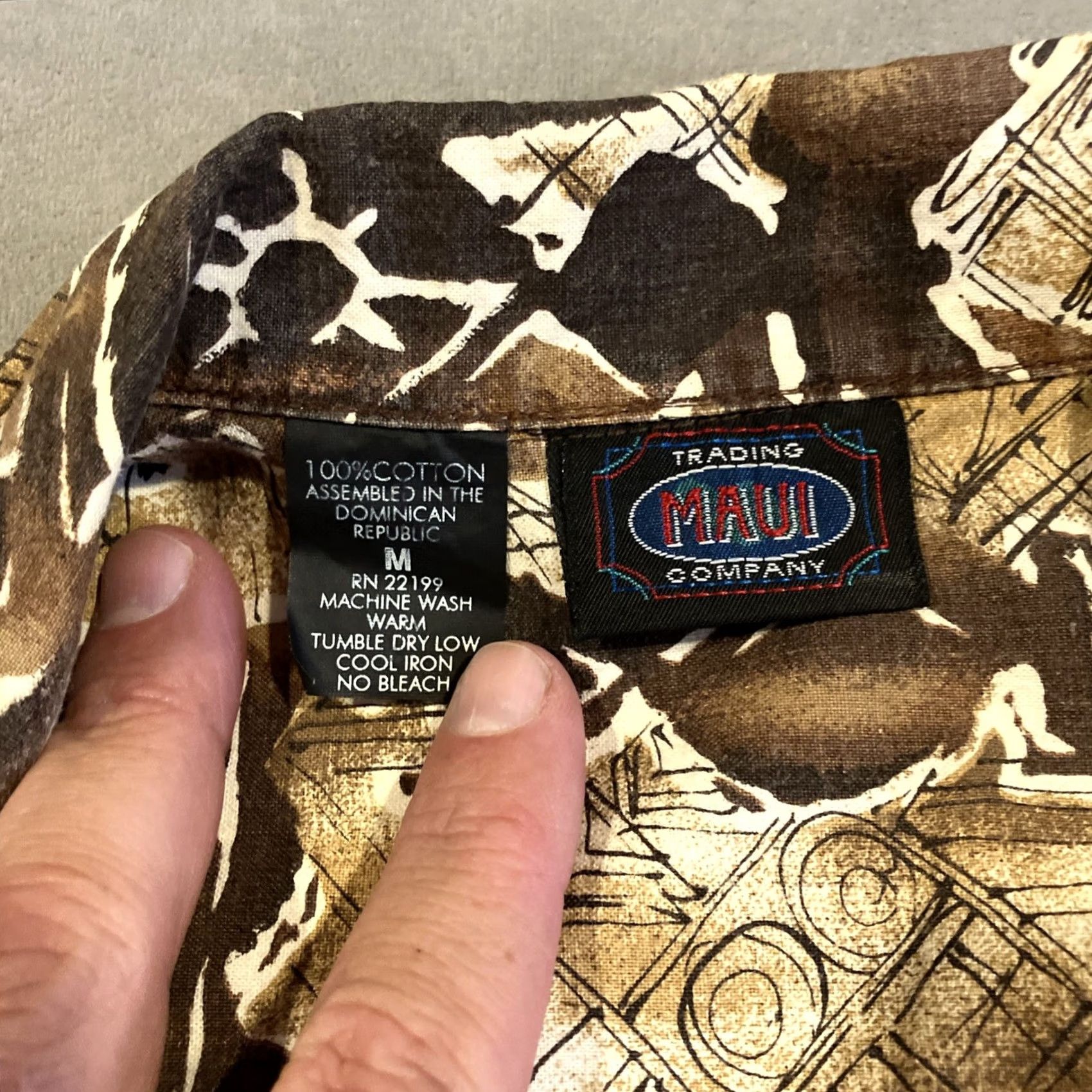 ALOHAS VINTAGE Maui Trading Company Hawaiian Aloha Batik Shirt Men's Medium Size US M / EU 48-50 / 2 - 3 Thumbnail