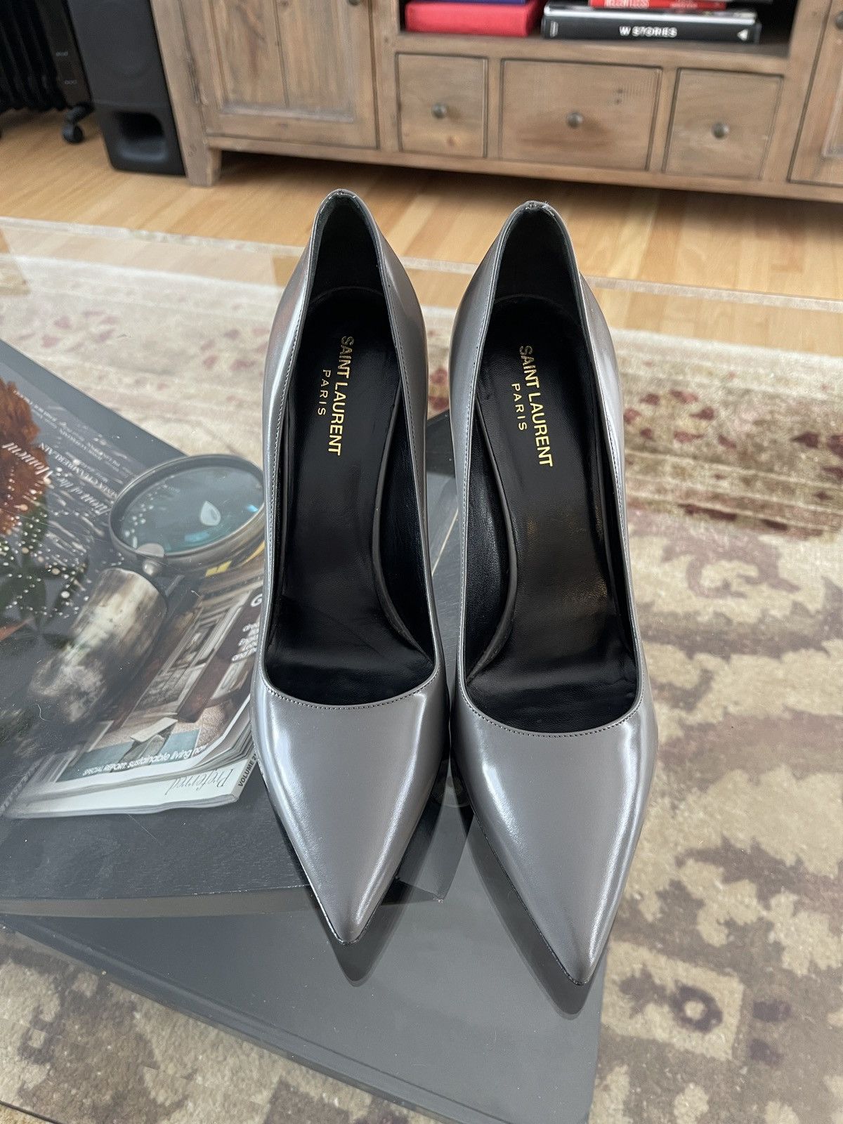 Yves Saint Laurent Grey heel pumps Size US 12 / IT 42 - 2 Thumbnail