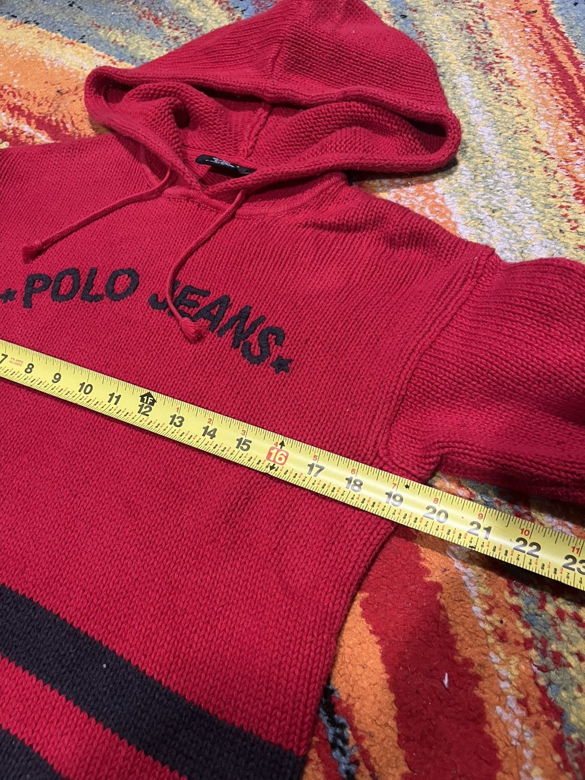 Polo Ralph Lauren Vintage Y2K Polo Ralph Lauren Knit Hoodie Small Old School Size US M / EU 48-50 / 2 - 5 Thumbnail