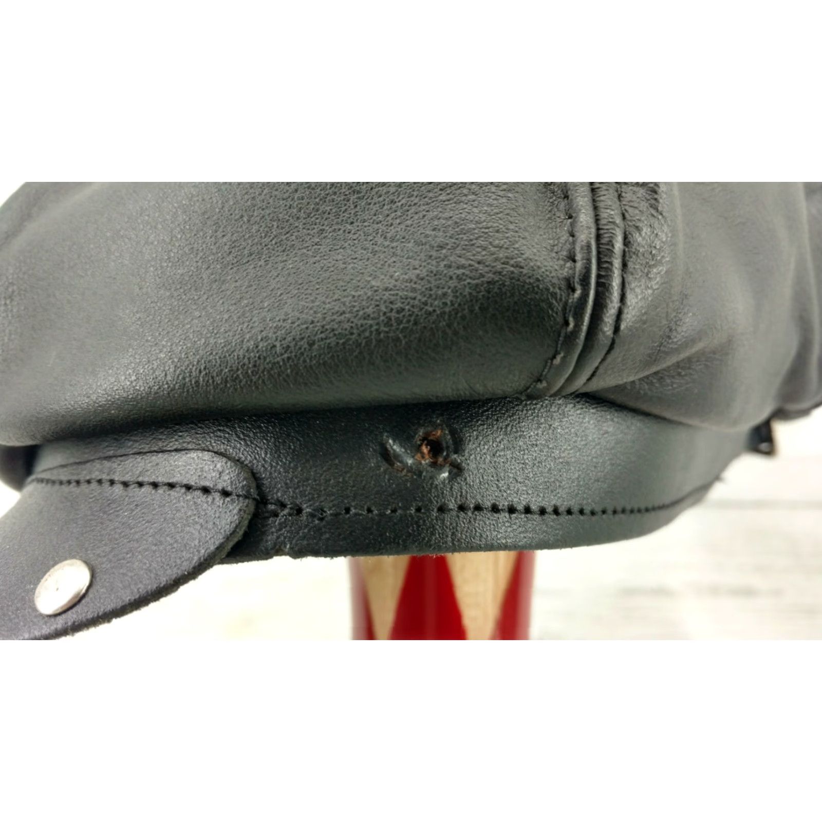 Vintage VINTAGE Easyriders Leather Newboy Cabbie Motorcycle Hat Cap USA Mens Adjustable Black 80s 90s Size ONE SIZE - 5 Thumbnail
