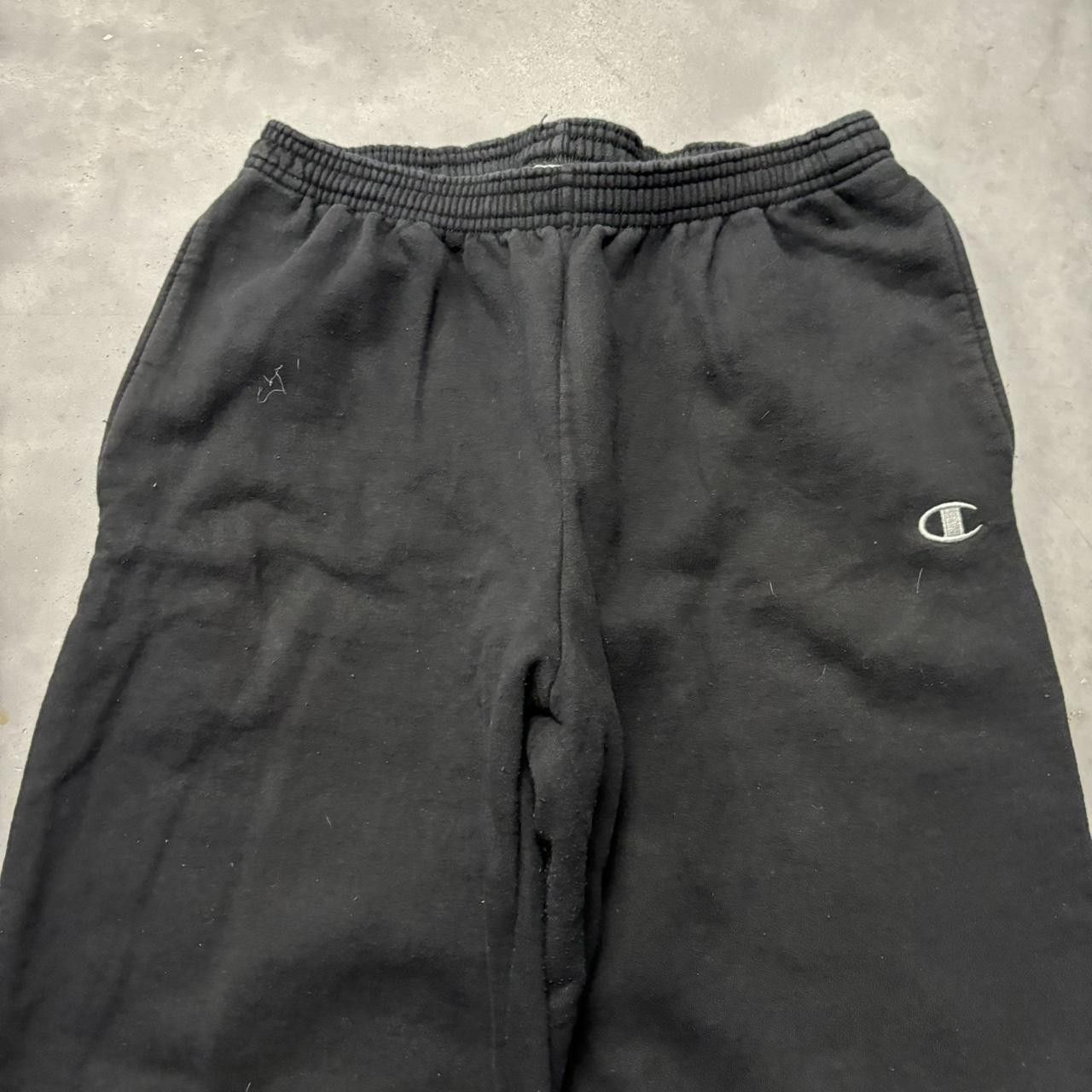 Japanese Brand × Vintage Crazy Vintage Y2K/2000s Black Skater Heavyweight Essential Sweatpants! Size US 32 / EU 48 - 4 Thumbnail