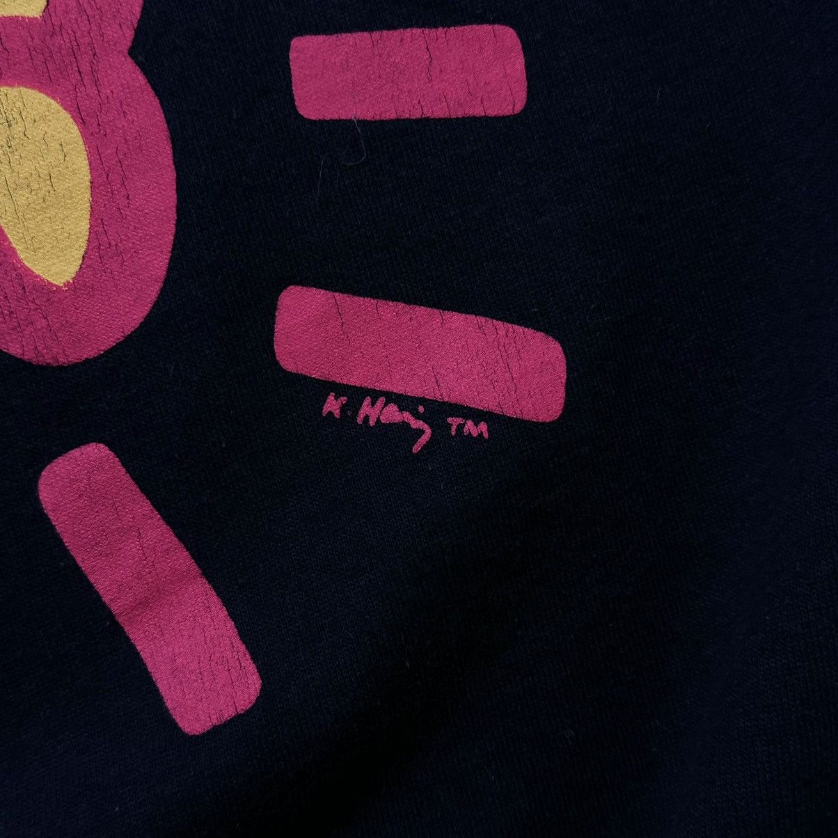 Keith Haring RARE 1990 Keith Haring Barking Dog Vintage Cropped T Shirt Size US XL / EU 56 / 4 - 6 Thumbnail