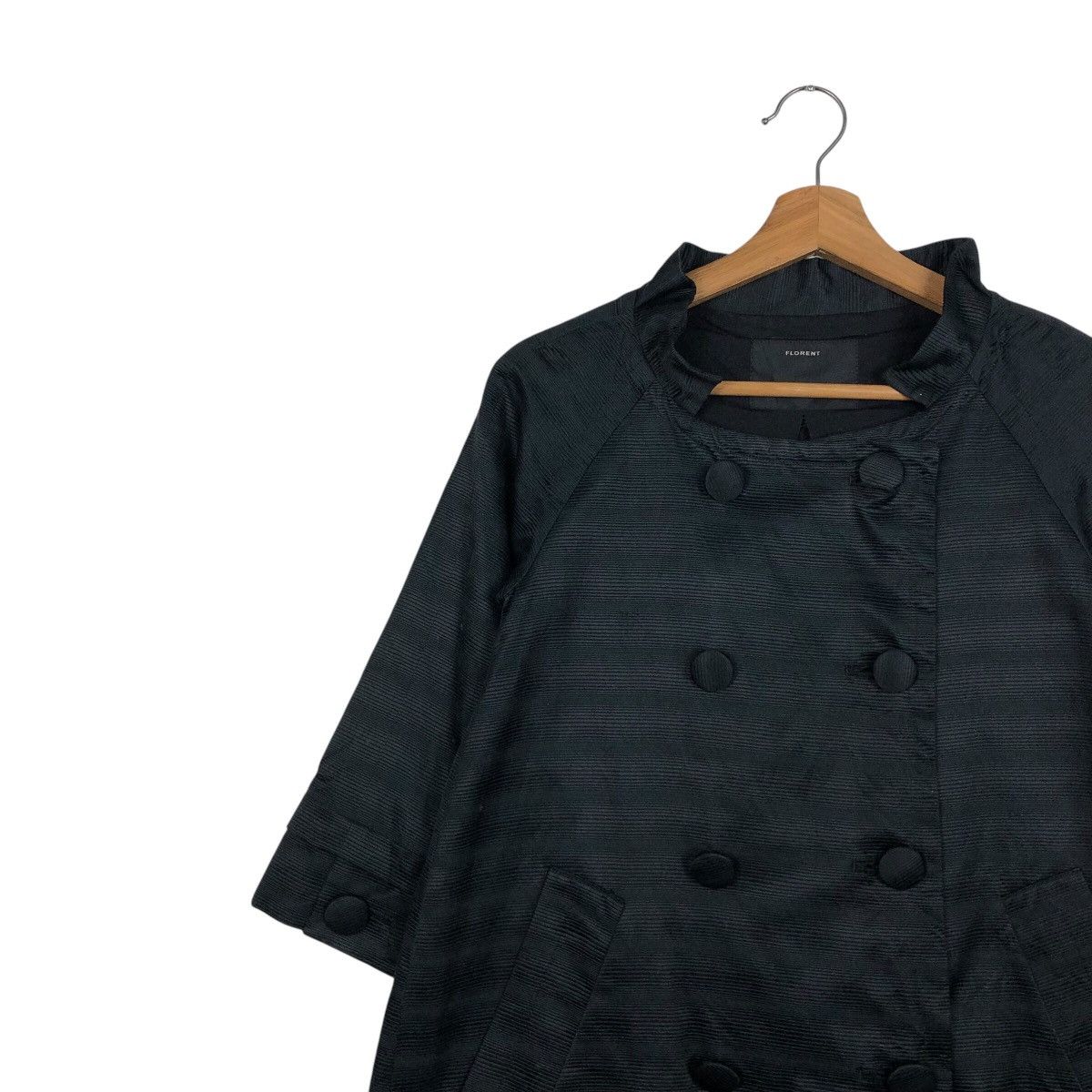 Japanese Brand 📌Rich Black Long Jacket Florent Made in Japan Size US M / EU 48-50 / 2 - 8 Thumbnail