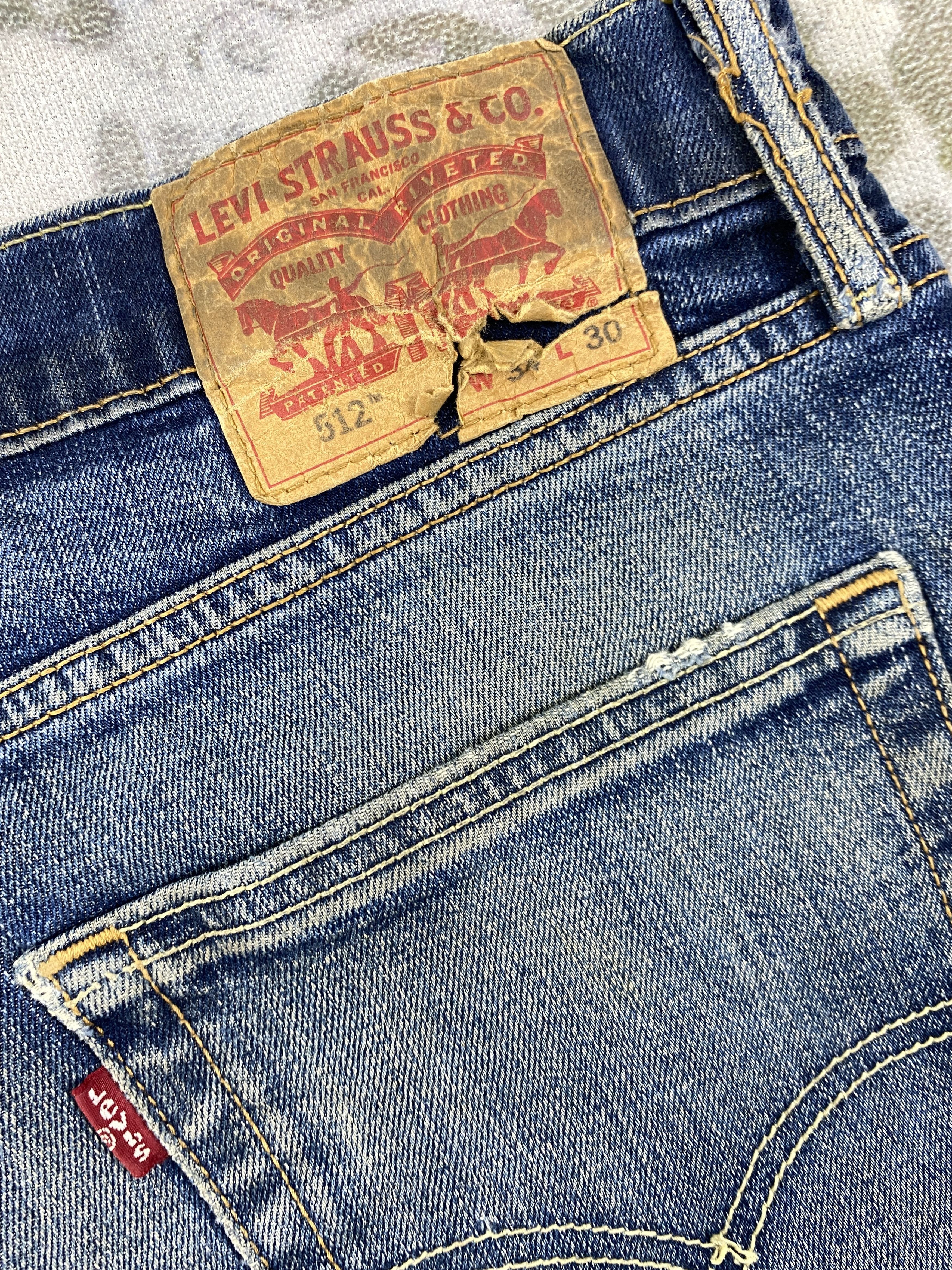 Levi's Distressed Blue Levi's 512 Jeans 35x29.5 Denim -JN2003 Size US 35 - 13 Thumbnail