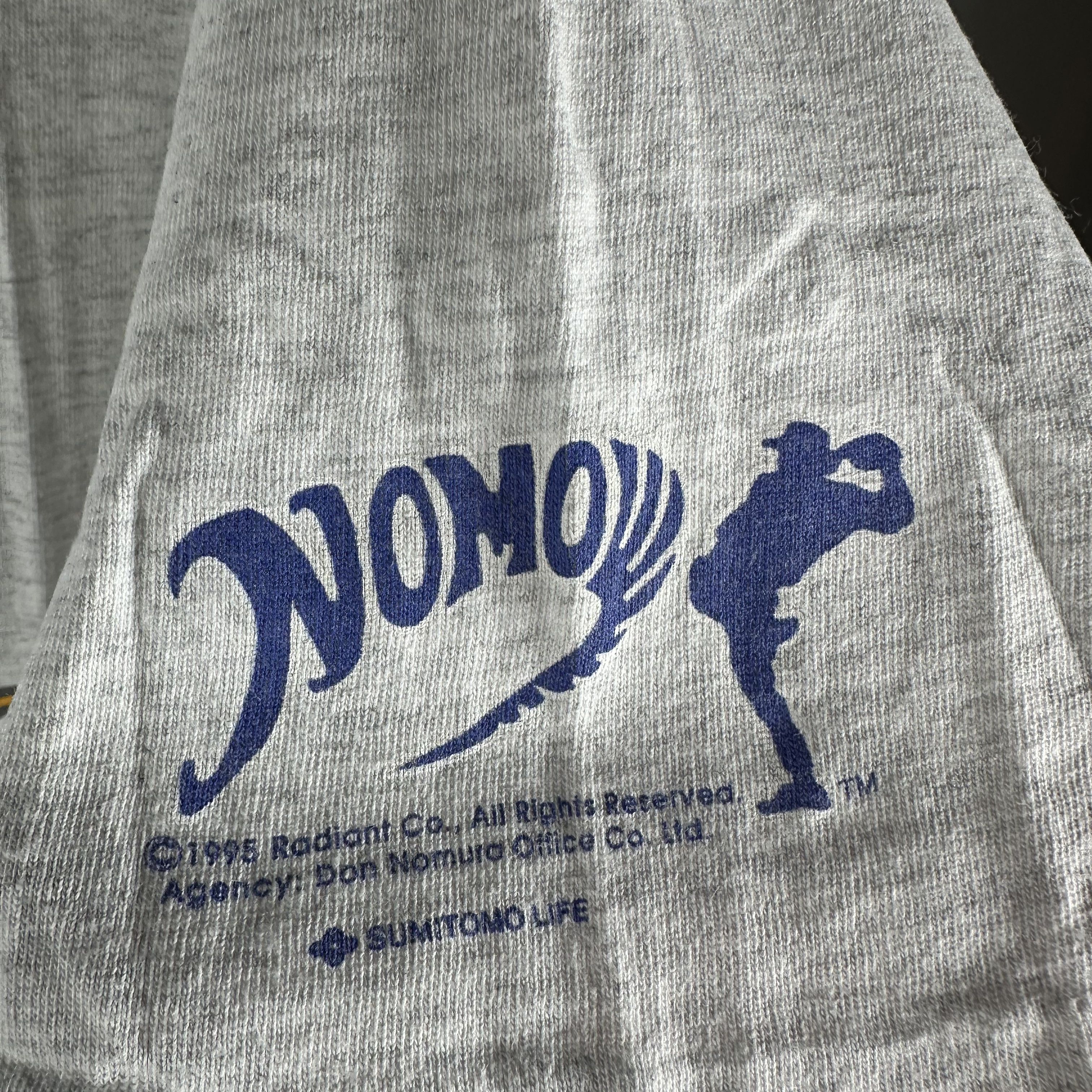 Vintage 1995 Hideo Nomo Los Angeles Dodgers MLB The Tornado Tee Size US L / EU 52-54 / 3 - 5 Thumbnail