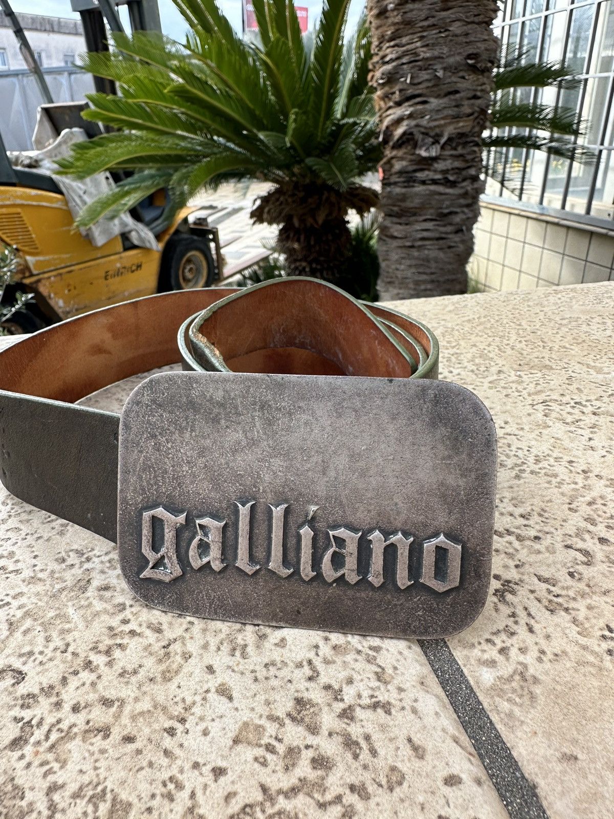 John Galliano Galliano Belt Leather Brown Size ONE SIZE - 2 Thumbnail