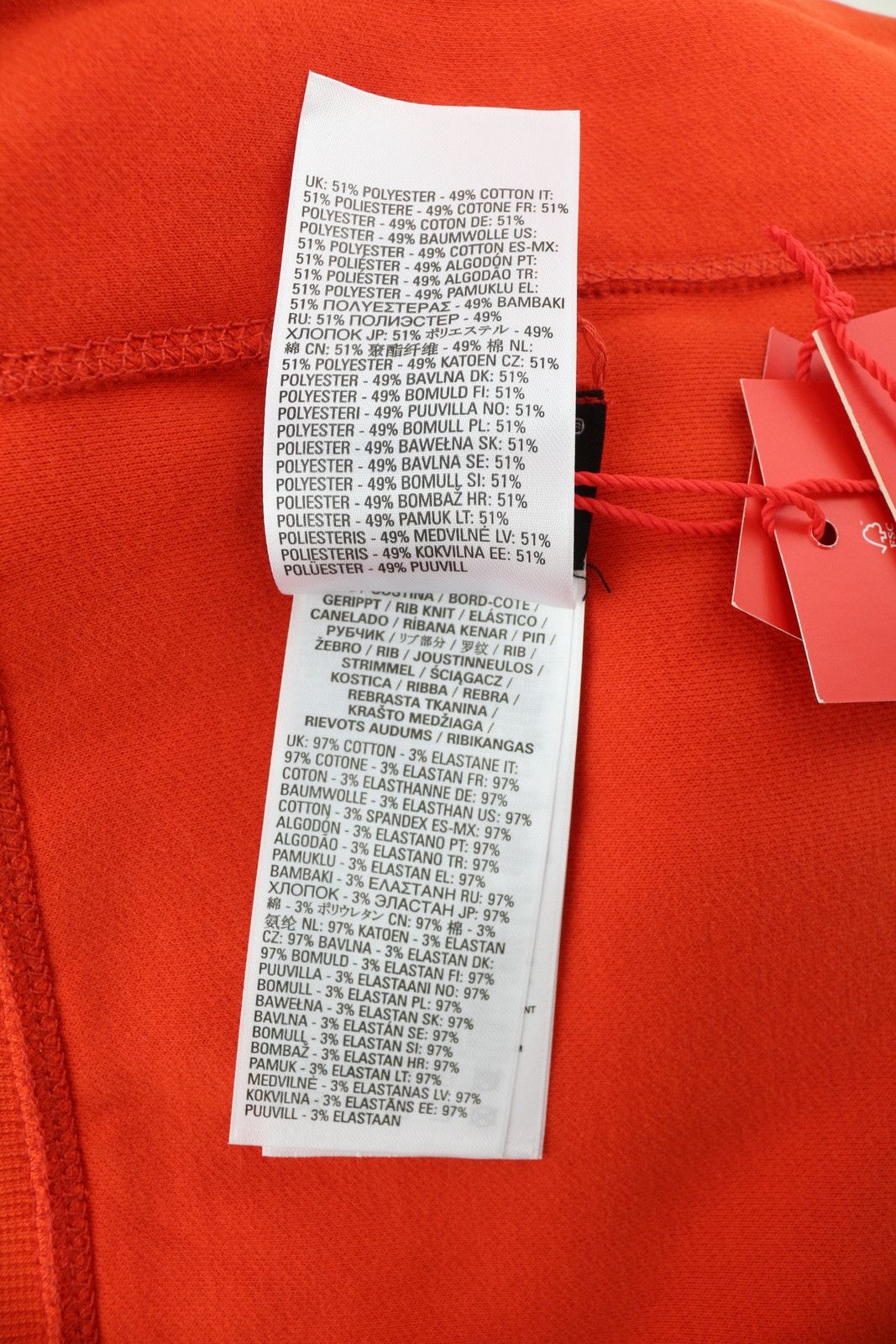 Diesel S-MAST-REV M Orange Front Logo Sweatshirt 41010 Size US M / EU 48-50 / 2 - 8 Thumbnail