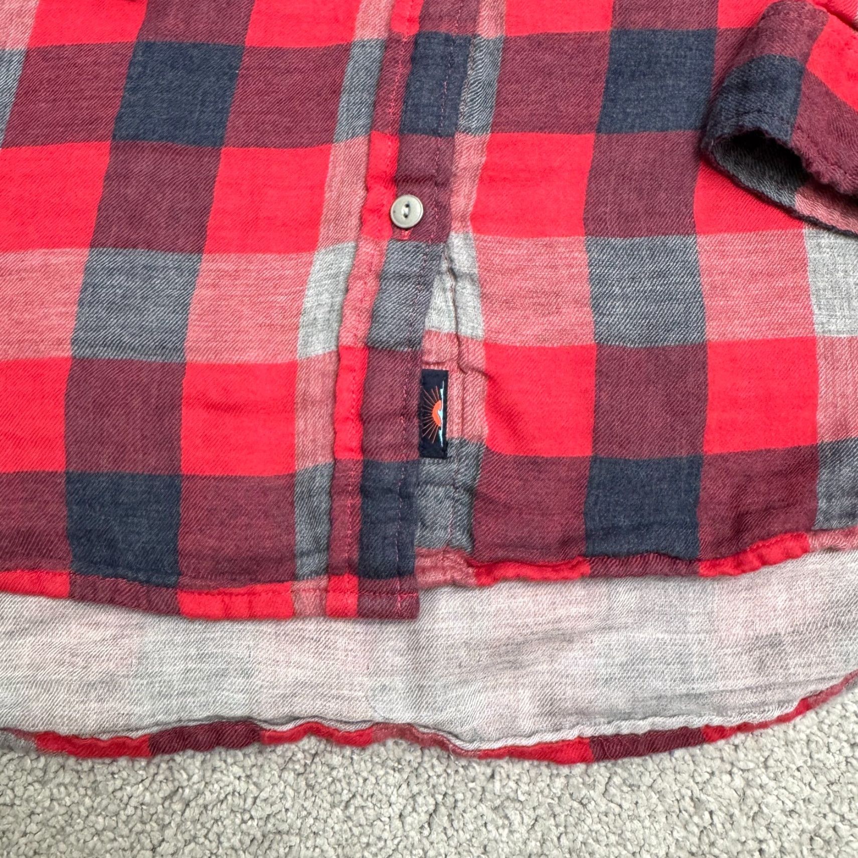 Faherty Faherty Flannel Shirt Womens Medium Red Plaid Cotton Long Sleeve Casual Top Size M / US 6-8 / IT 42-44 - 5 Thumbnail