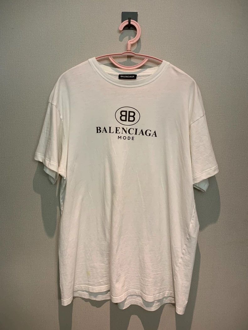 Balenciaga Balenciaga White Double B Basic Short Sleeve Size US XS / EU 42 / 0 - 1 Thumbnail
