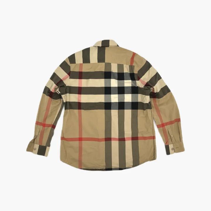 Burberry Burberry Burberry Printed Check Stretch Long Sleeve Shirt- Size US M / EU 48-50 / 2 - 3 Thumbnail