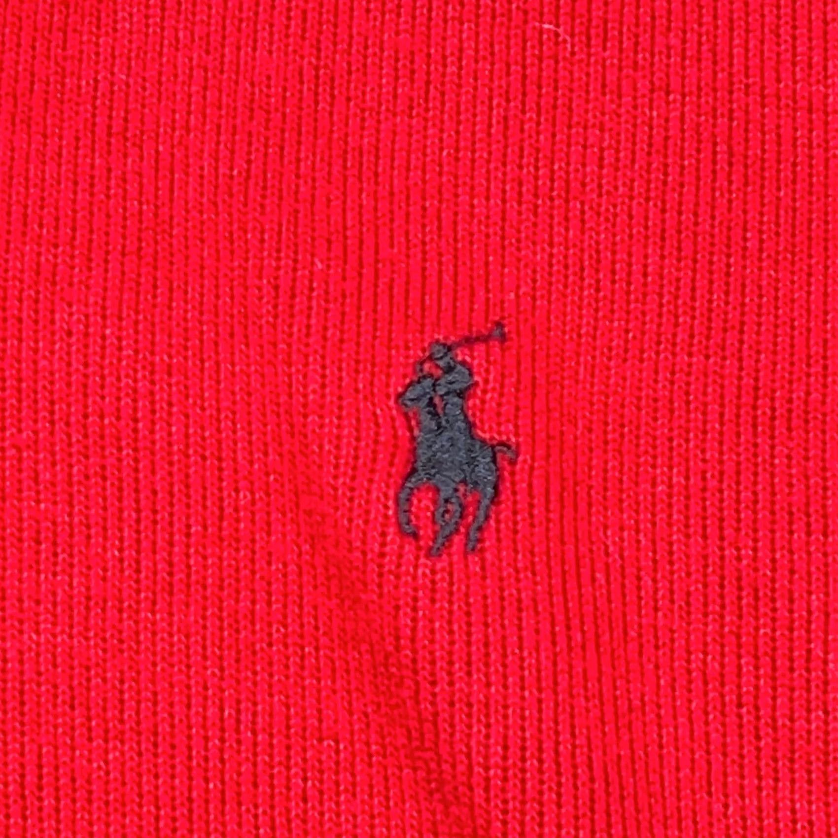 Polo Ralph Lauren VINTAGE Polo Ralph Lauren Sweater Mens XL Red 1/4 Zip Pullover Mock Neck Solid Knit ** Size US XL / EU 56 / 4 - 5 Thumbnail