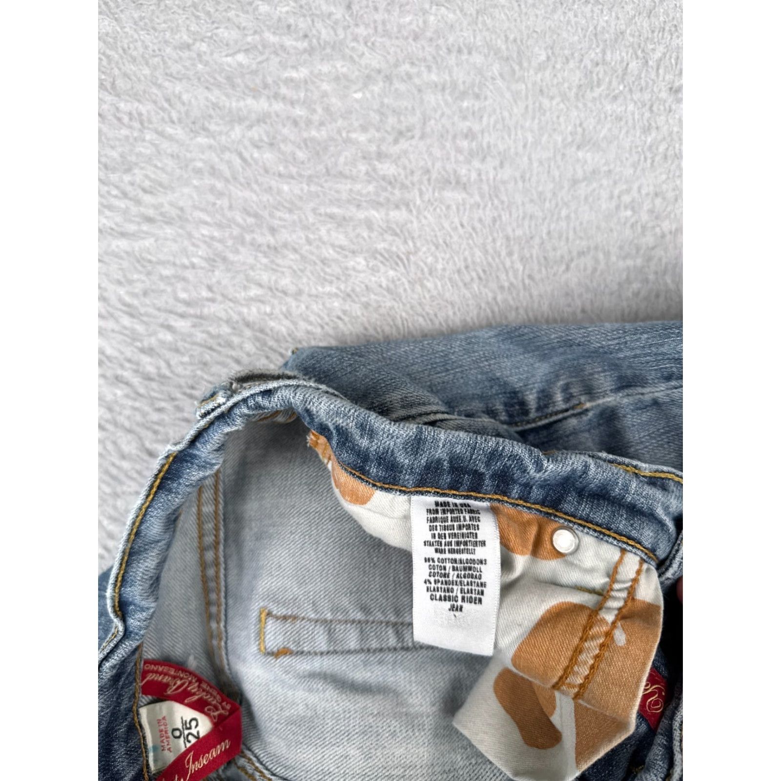 Lucky Brand VINTAGE Lucky Brand Jeans 0 Blue Denim Flared Low Rise Classic 27x28 Womens Size 25" / US 0 / IT 36 - 7 Thumbnail