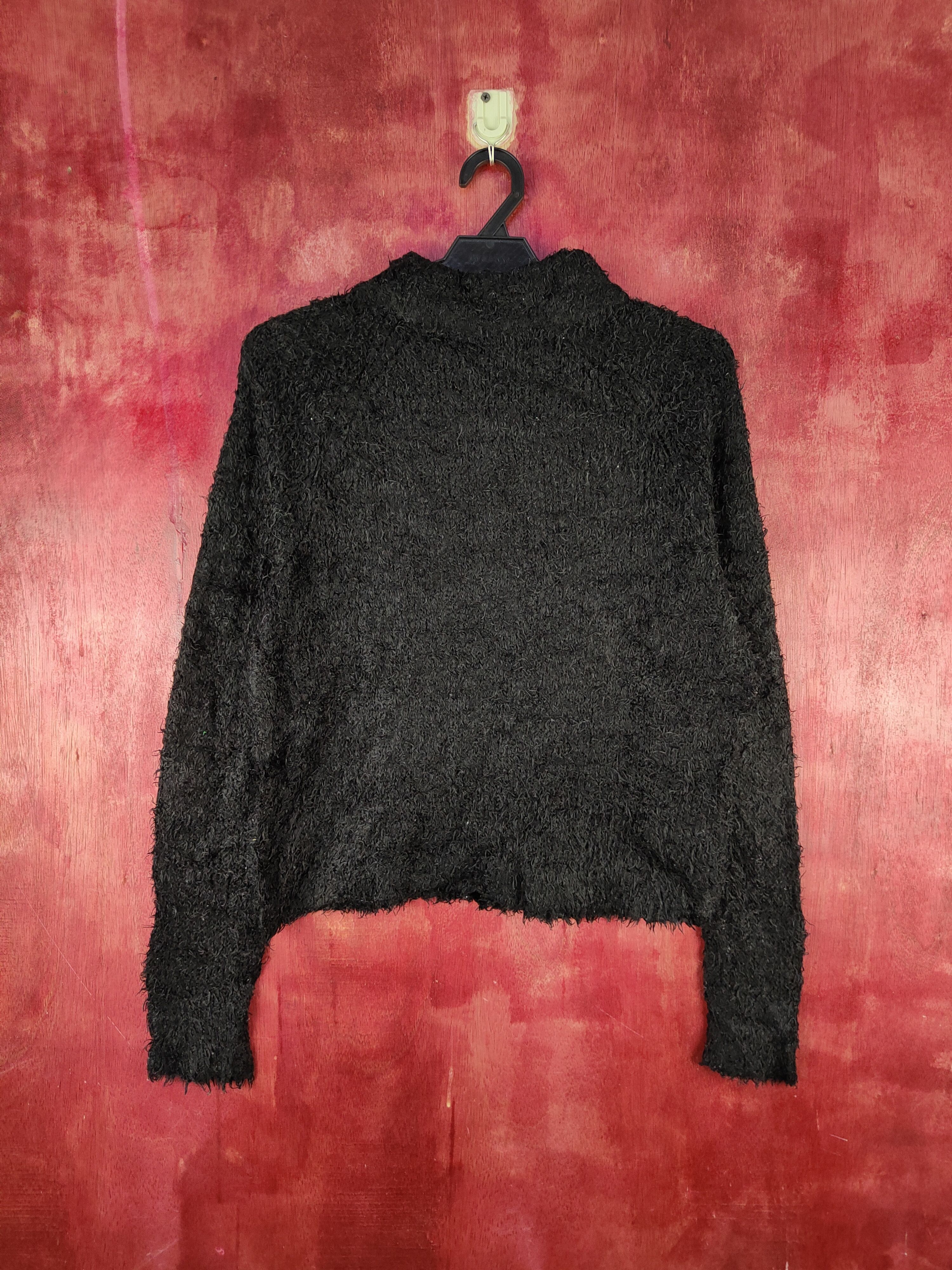 GU × Japanese Brand GU Black Shag Shaggy Fur Mohair Knitwear #S2087 Size M / US 6-8 / IT 42-44 - 7 Thumbnail