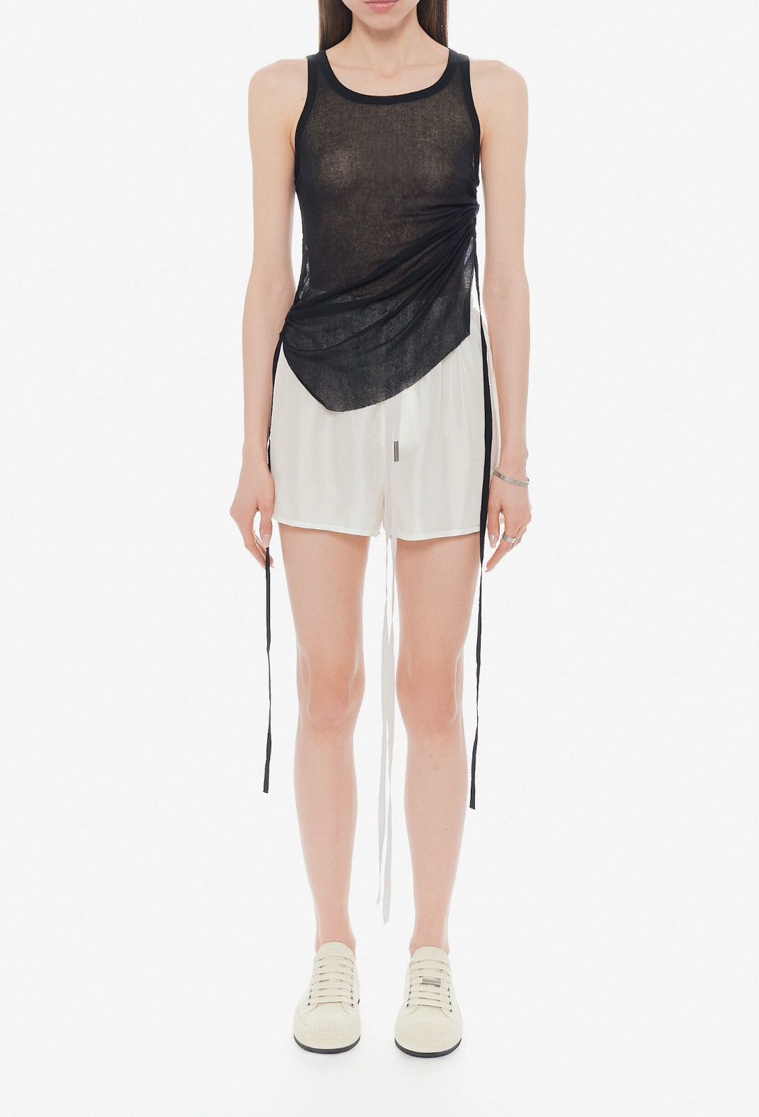 Ann Demeulemeester NADINA CARGO SHORTS NATURAL WASH COTTON