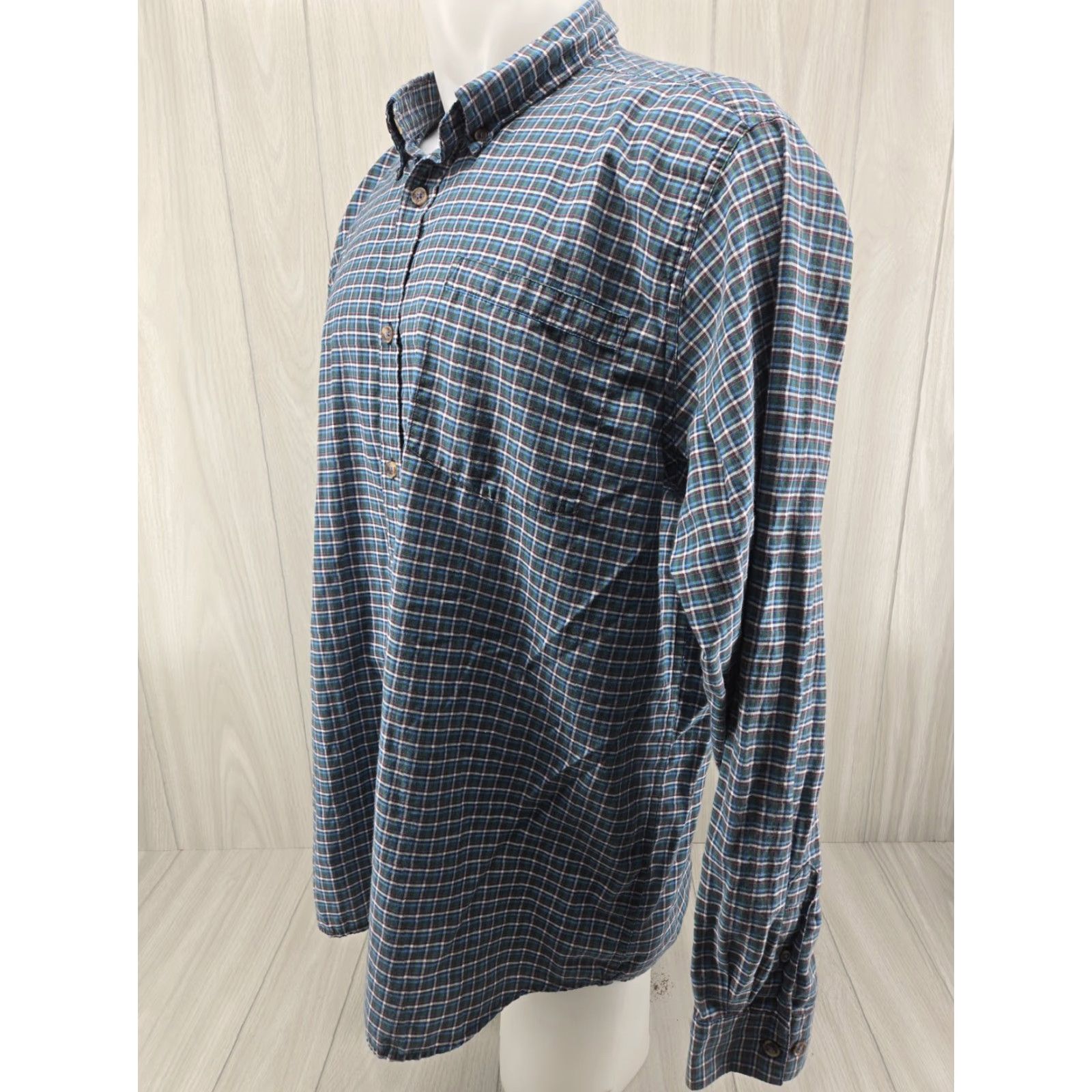 Mountain Khakis Mountain Khakis Shirt Mens 2XL Blue Plaid Button-Up Shirt Long Sleeve Crew Neck Collar Down Classic Outdoor Size US XXL / EU 58 / 5 - 3 Thumbnail