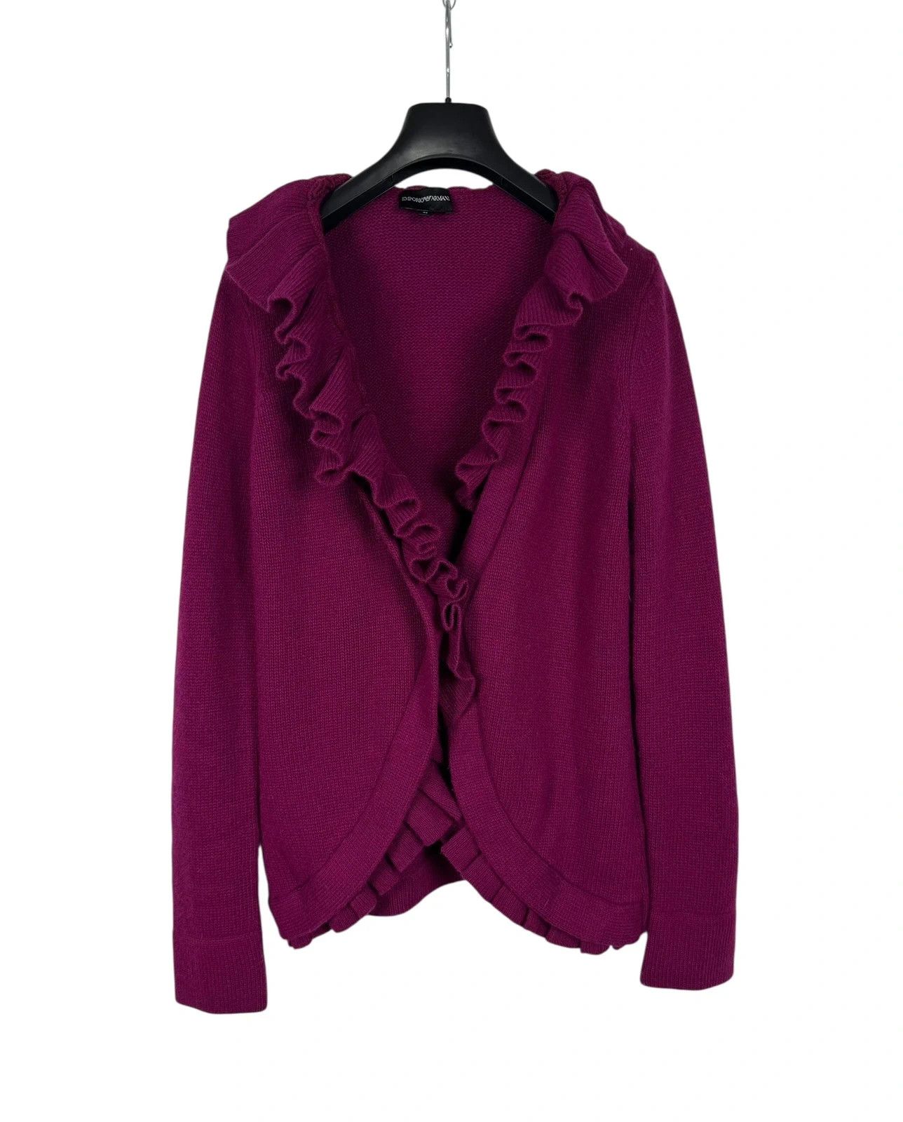 Emporio Armani Emporio Armani Ruffle Cardigan Wool Viscose size 46 Size L / US 10 / IT 46 - 10 Thumbnail