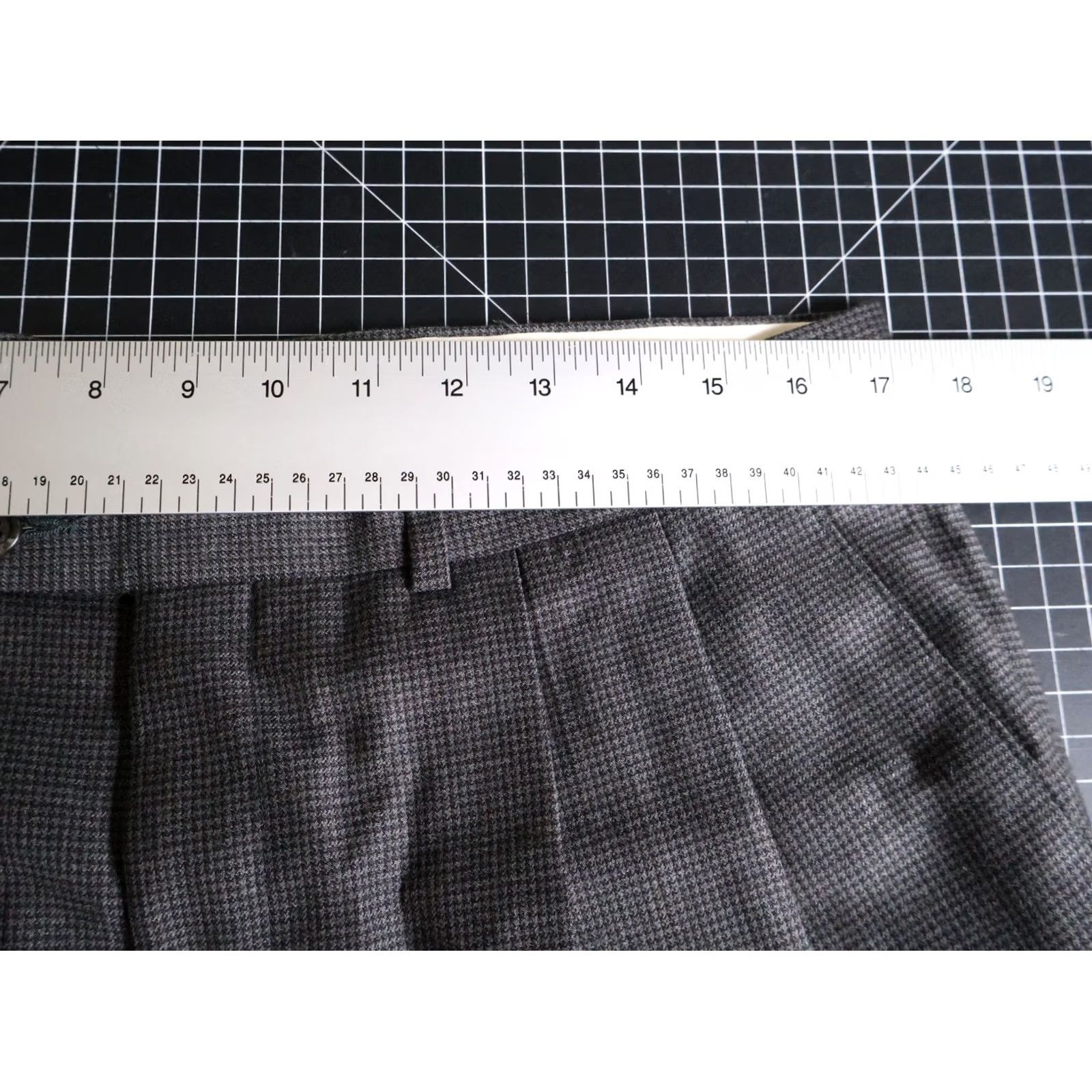 Ralph Lauren Lauren Ralph Lauren Wool Pleated Pants Men's 34 x 29 Gray Houndstooth Cuffed Size US 34 / EU 50 - 5 Thumbnail