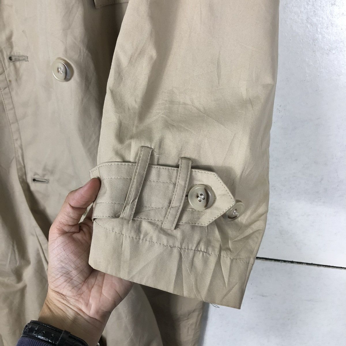 Japanese Brand 🔥VINTAGE TRENCH COATS DOUBLE BREAST QUARTER FLASH 4042331 Size US M / EU 48-50 / 2 - 18 Thumbnail