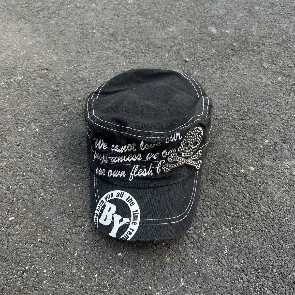 Japanese Brand Y2K Skull Patrol Caps Size ONE SIZE - 1 Thumbnail