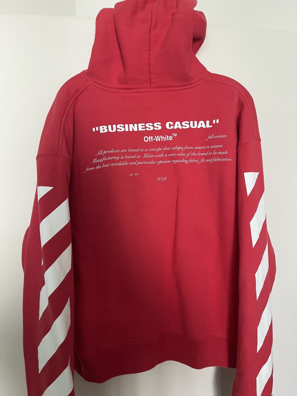 Off White Off White Bernini Hoodie Red Grailed