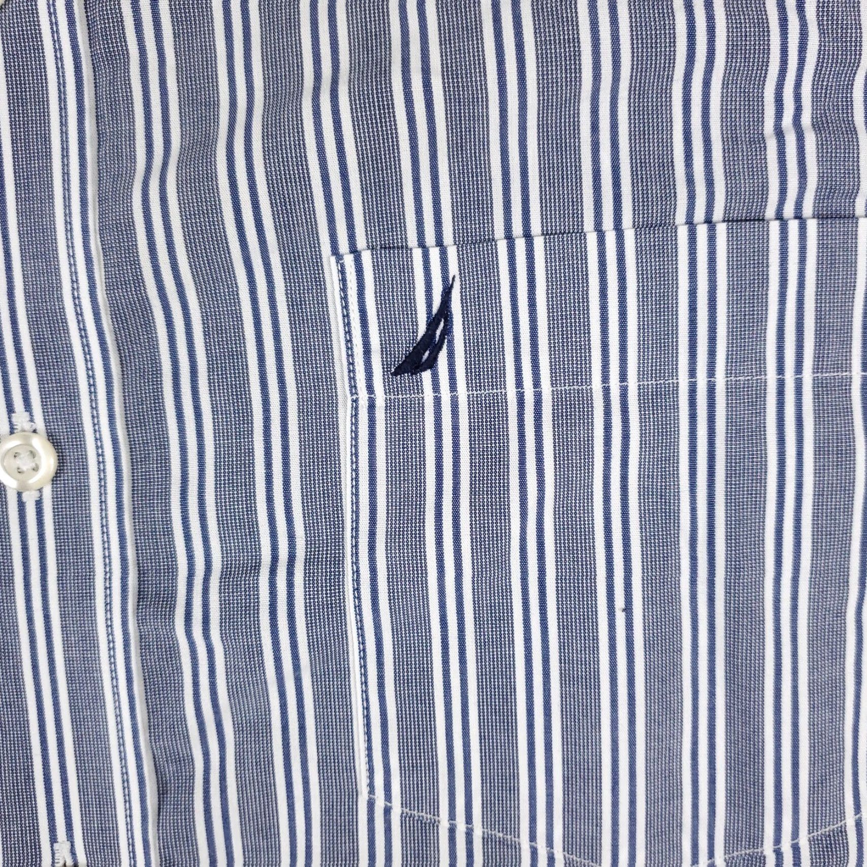Nautica Nautica Shirt Mens Large Blue Striped Button-Up Long Sleeve Casual Business Formal Workwear Size US L / EU 52-54 / 3 - 2 Thumbnail