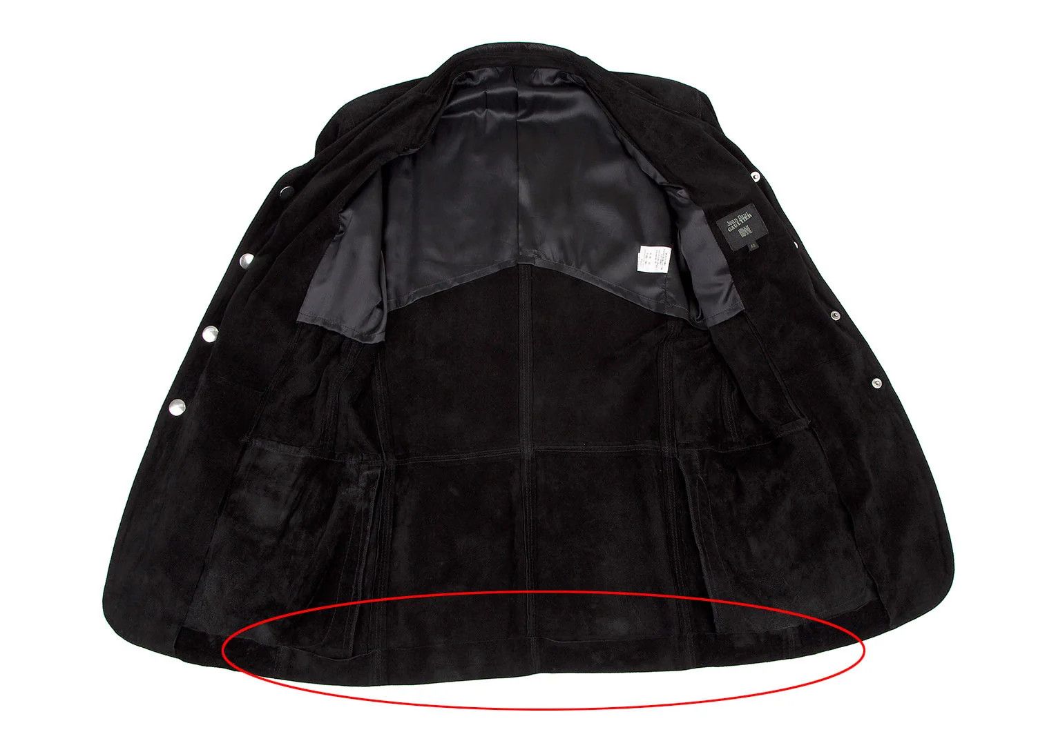 Jean Paul Gaultier Suede Snap Button Jacket in Black, Size 48 Size US M / EU 48-50 / 2 - 11 Thumbnail
