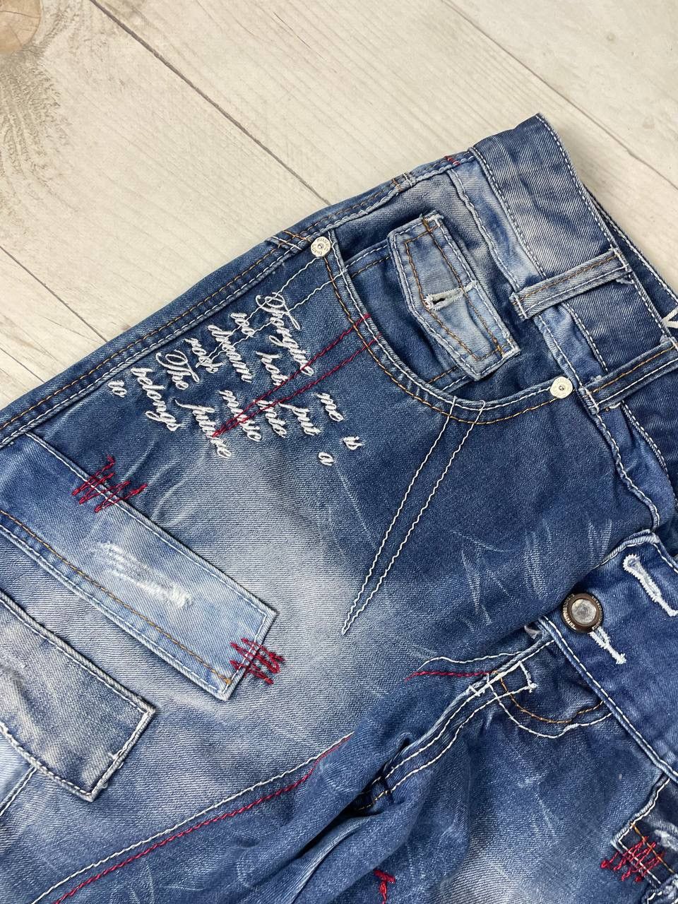 Japanese Brand Kosmo Lupo Denim Jeans Patchwork Multipockets Y2K Size US 36 / EU 52 - 7 Thumbnail