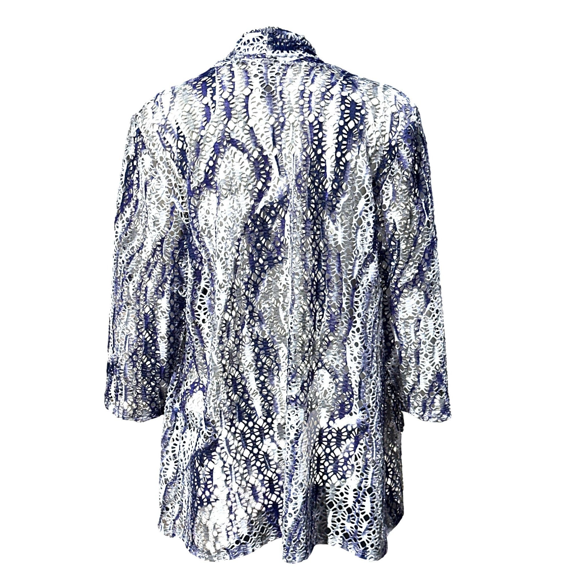Chicos Chicos Traveler Collection Open Front Net Cover Up Elegant B Size XS / US 0-2 / IT 36-38 - 3 Thumbnail