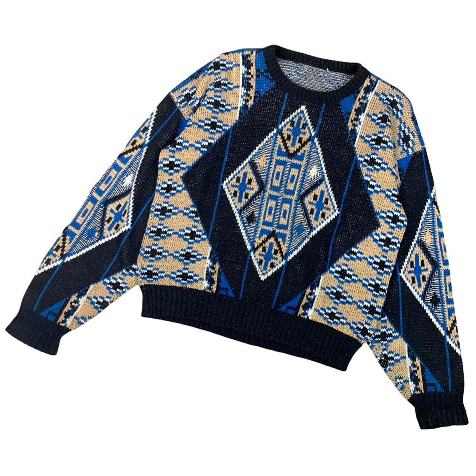 Vintage Vintage Western Style Knit Sweater Size US L / EU 52-54 / 3 - 1 Thumbnail