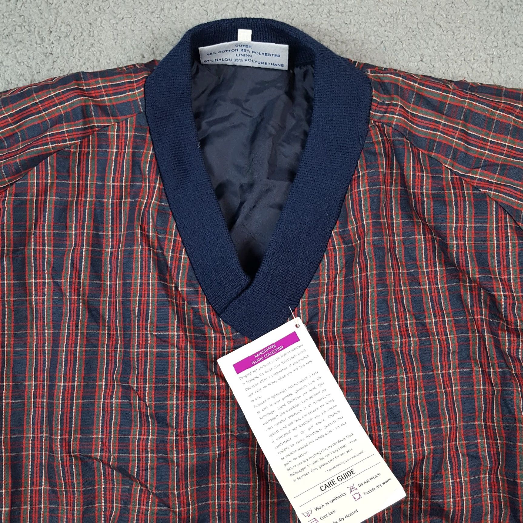Rains VINTAGE Bruce Clark Windbreaker Jacket Mens M Plaid Red 90s Preppy Retro All Seasons Zip Pockets Scotland Rain Jacket Size US M / EU 48-50 / 2 - 2 Thumbnail