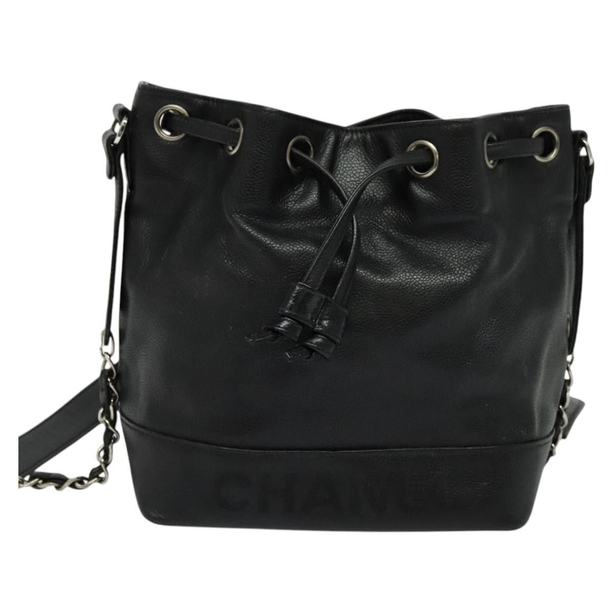 Chanel CHANEL Shoulder Bag Caviar Skin Black Silver CC Size ONE SIZE - 2 Thumbnail