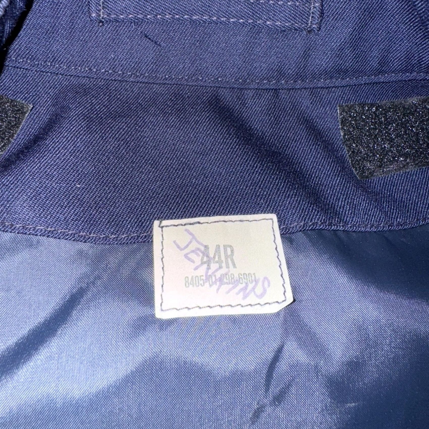 Vintage VINTAGE DSCP Military Jacket Size 44 Regular US Air Force Blue Mens Jacket Short Zip Pockets Solid Retro 90s USA Military Theme Size US S / EU 44-46 / 1 - 6 Thumbnail
