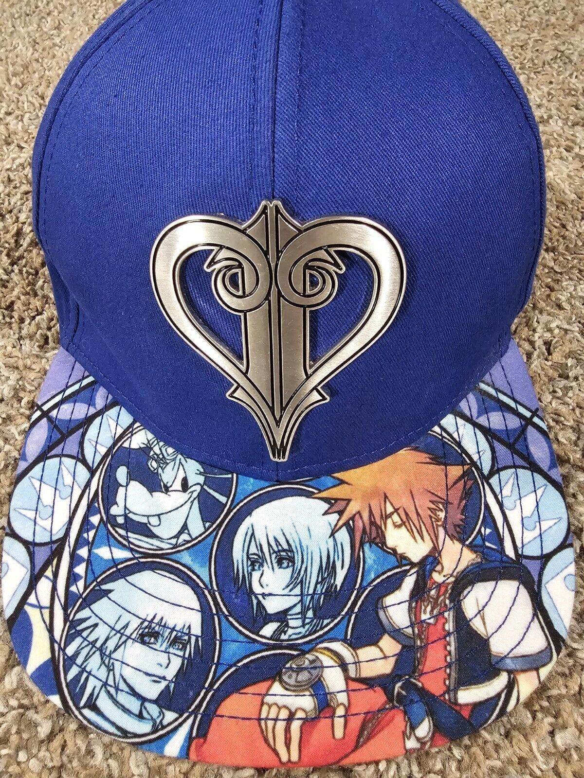 Disney Kingdom Hearts Disney Blue Hat Metal Emblem SnapBack Size ONE SIZE - 3 Thumbnail