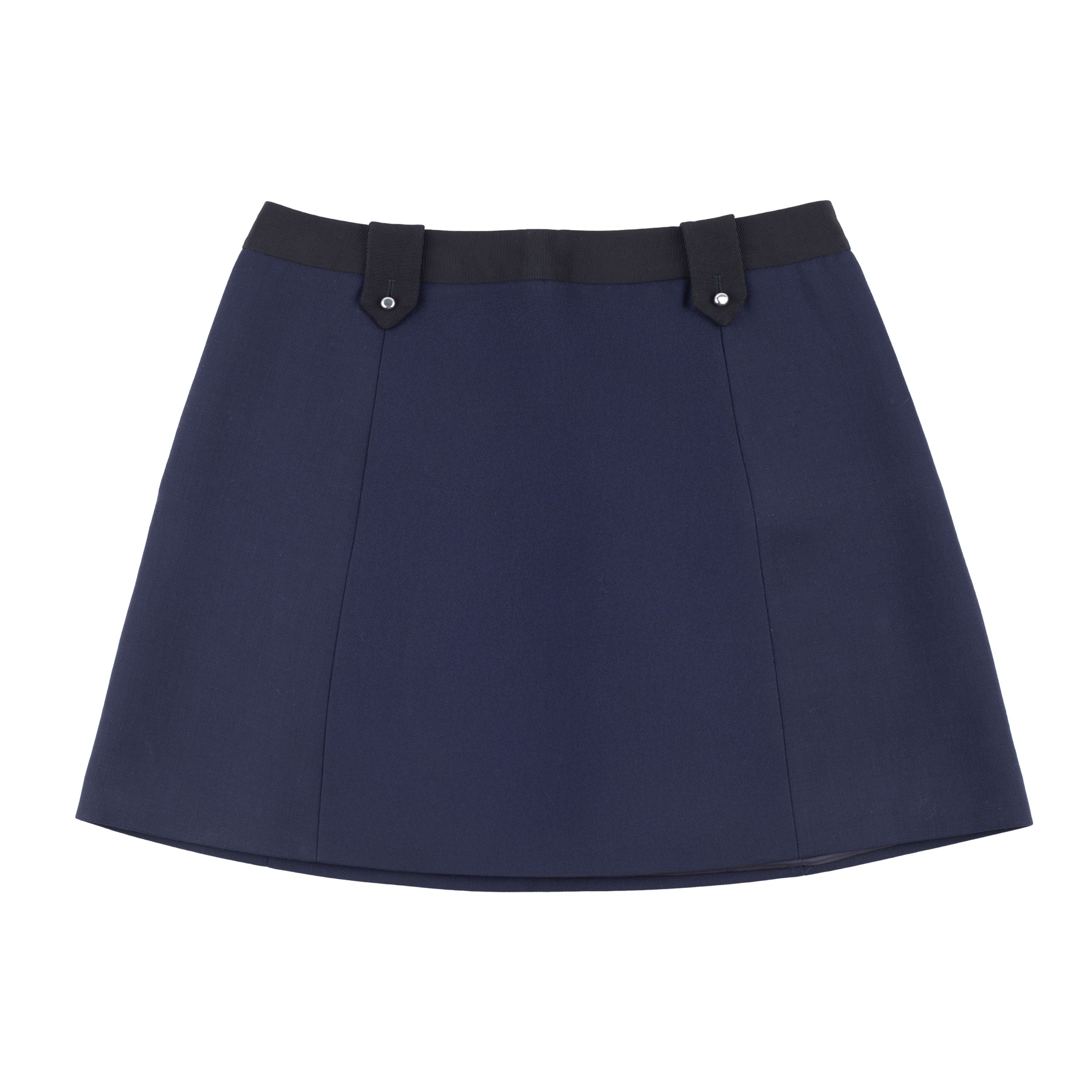 Prada Prada Milano Navy/Black Mini Skirt (M) Size 27" / US 4 / IT 40 - 1 Thumbnail