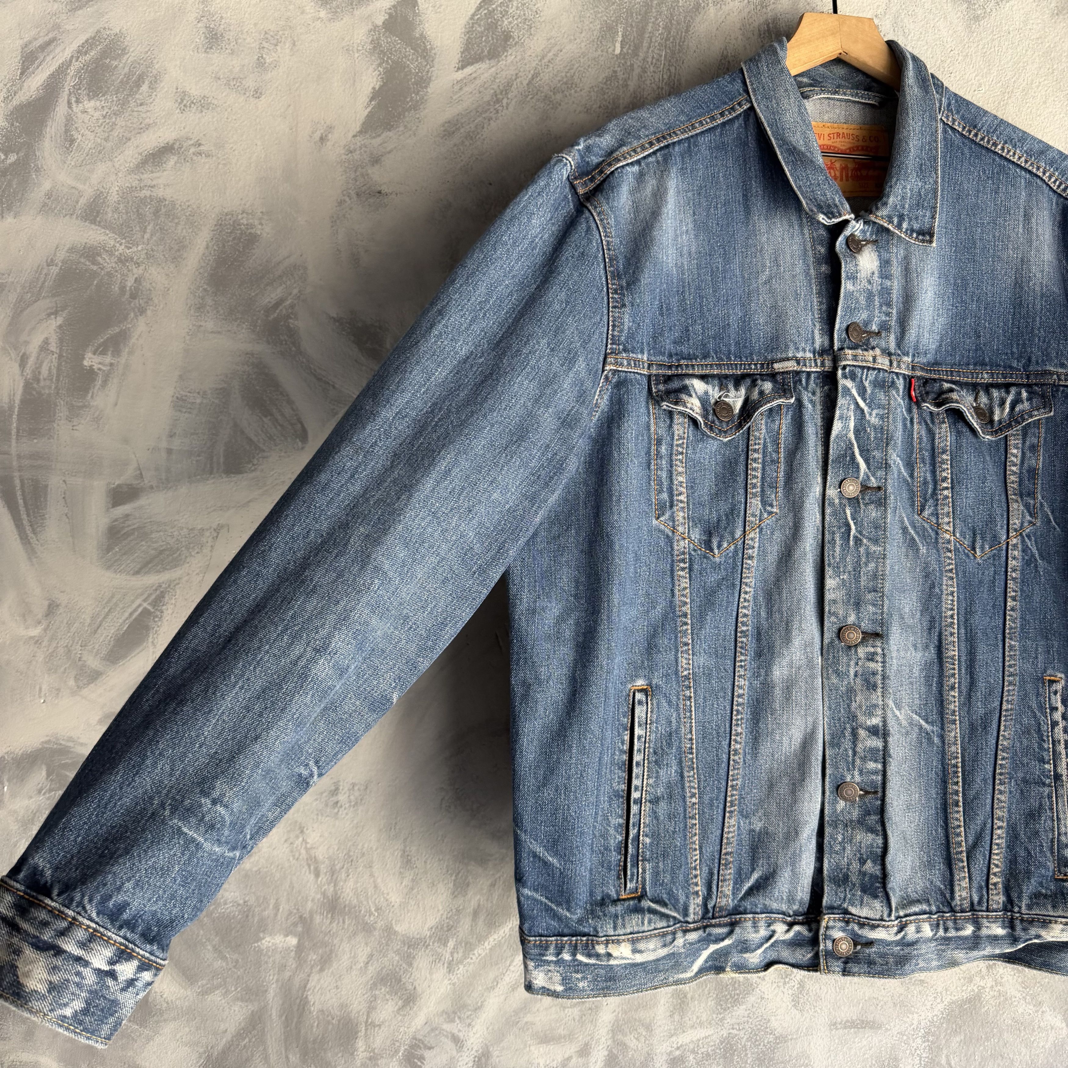 Levi's Levis Trucker Jacket Medium Wash Denim 72334-0140 Cotton Size US XXL / EU 58 / 5 - 3 Thumbnail