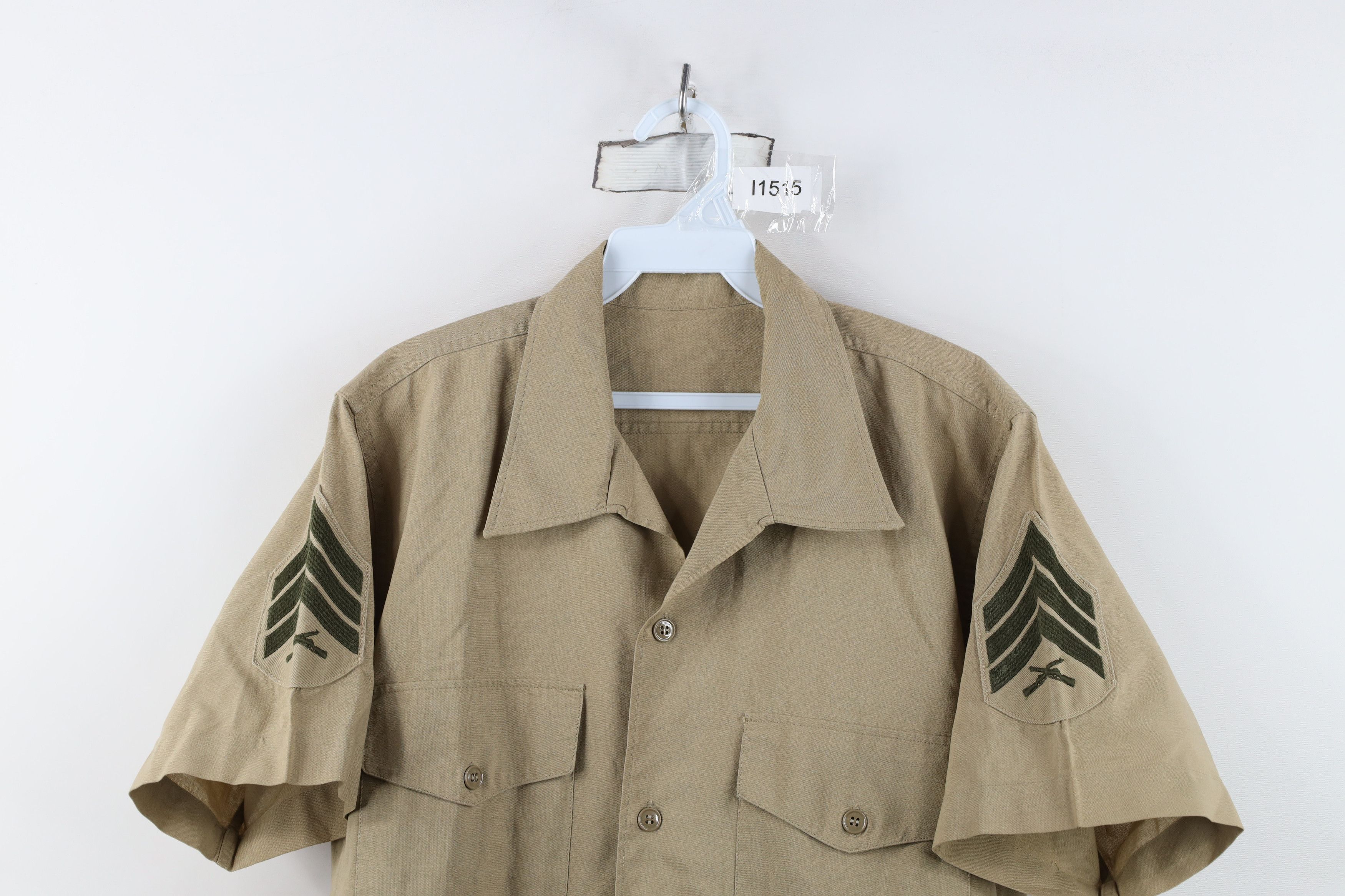Vintage Vintage 60s 70s Vietnam War Military Field Button Shirt Size US L / EU 52-54 / 3 - 2 Thumbnail