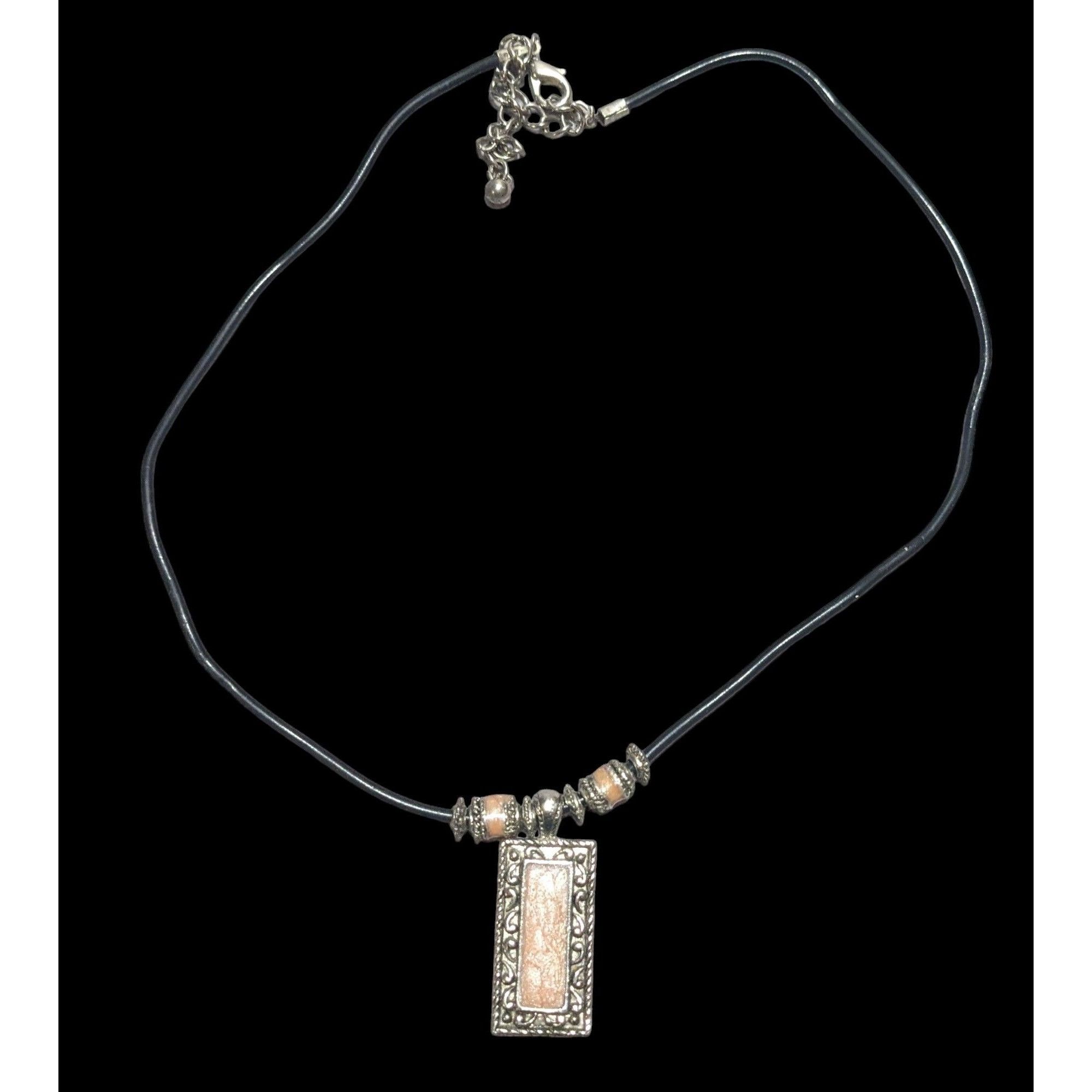 Other Vintage Boho Pendant Necklace With Pink Enamel Size ONE SIZE - 2 Thumbnail
