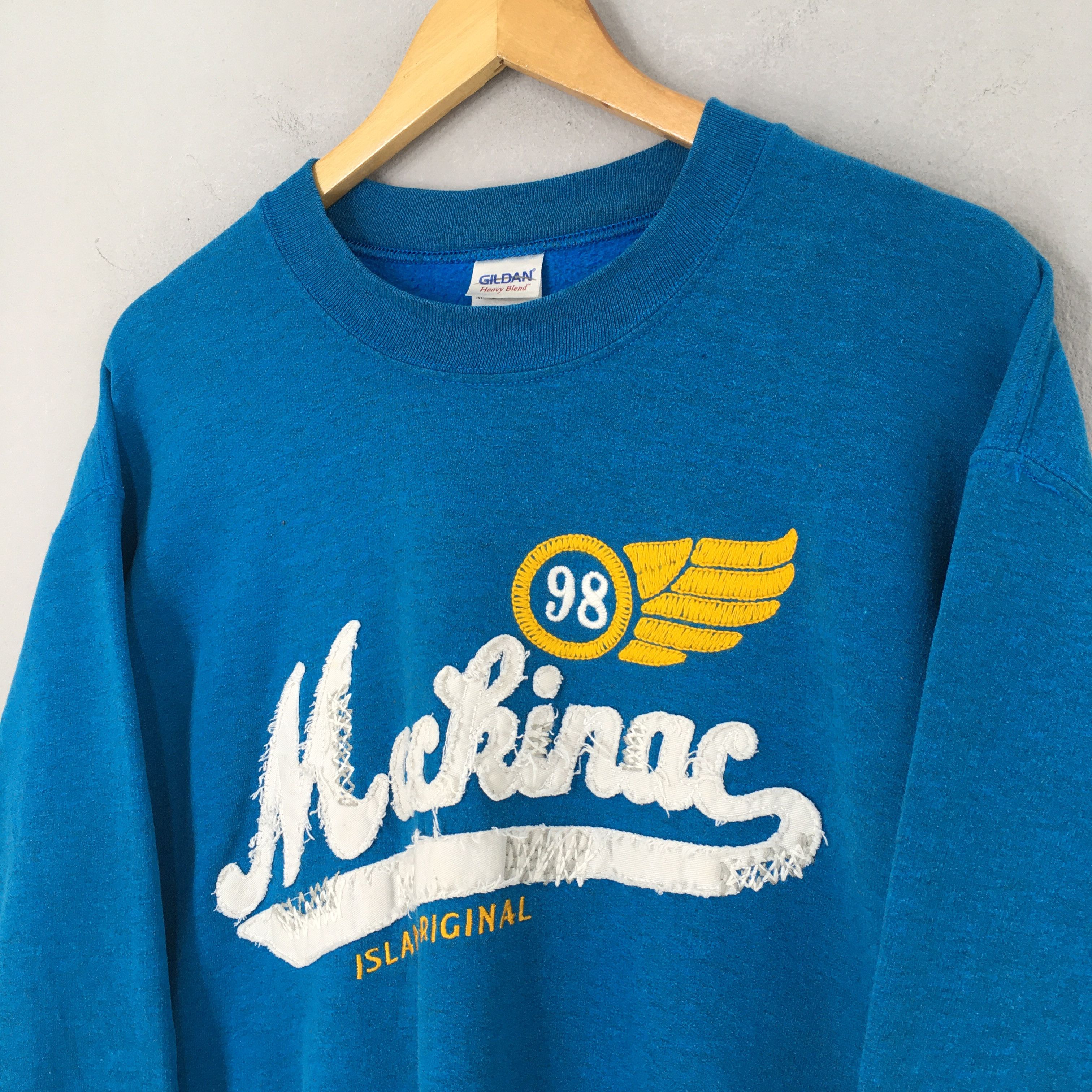 Gildan Vintage Y2K Mackinac Island Green Sweatshirt Medium Size US M / EU 48-50 / 2 - 3 Thumbnail
