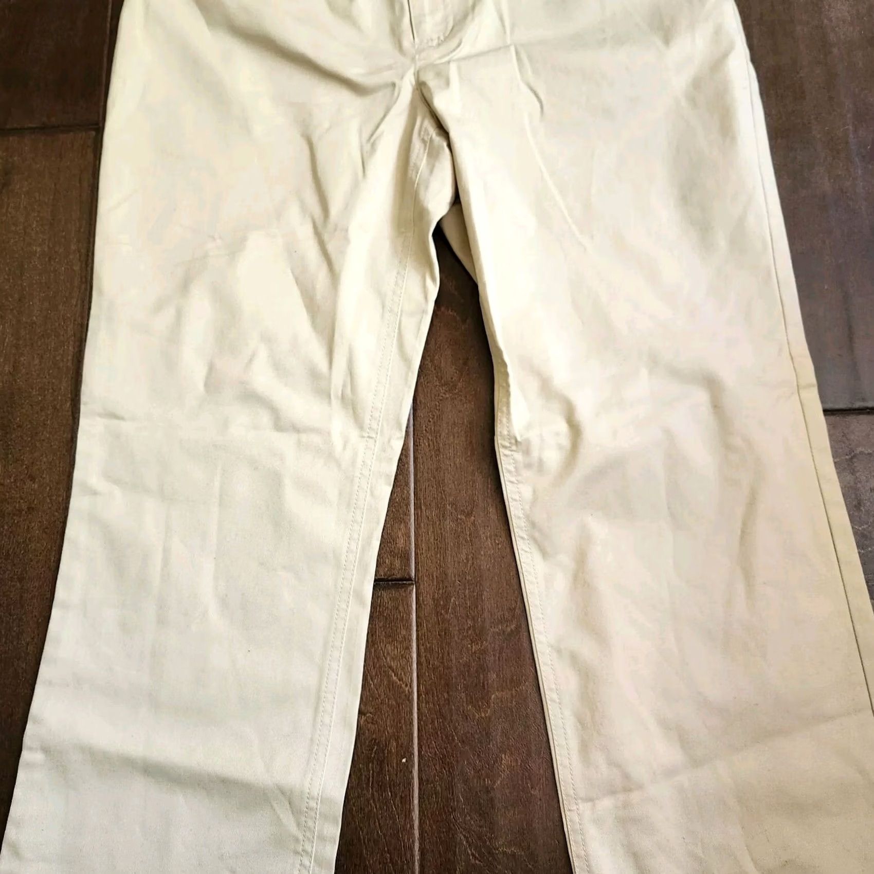 Kenneth Cole Kenneth Cole Reaction Women's Beige Pants - Regular, Size 8, Dress Pants, Cotton Spandex, Zip Button Closure, Machine Washable, Solid, VINTAGE? No Size 30" / US 8 / IT 44 - 4 Thumbnail