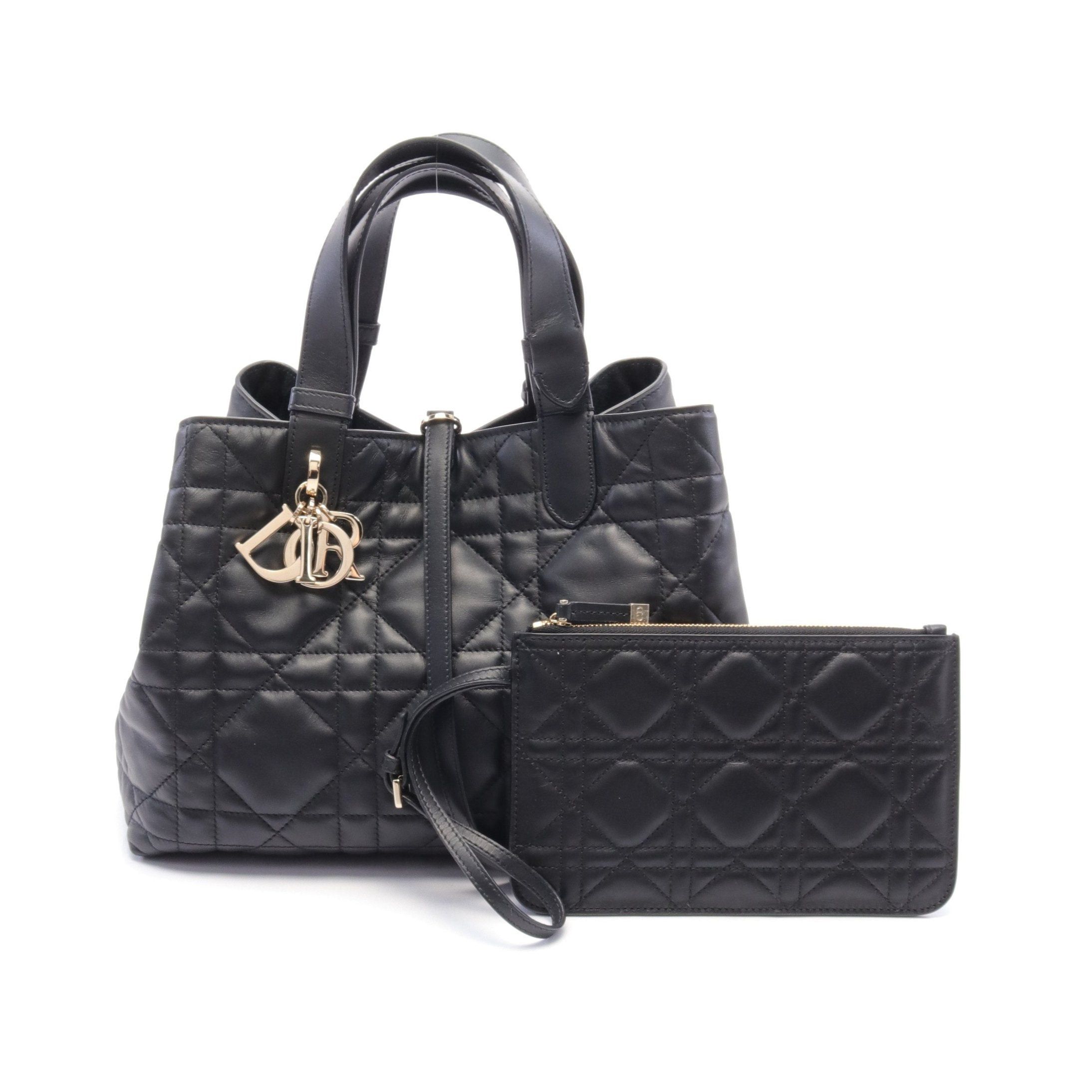 Dior Toujours 2Jours Medium Macro Cannage Handbag Leather Black