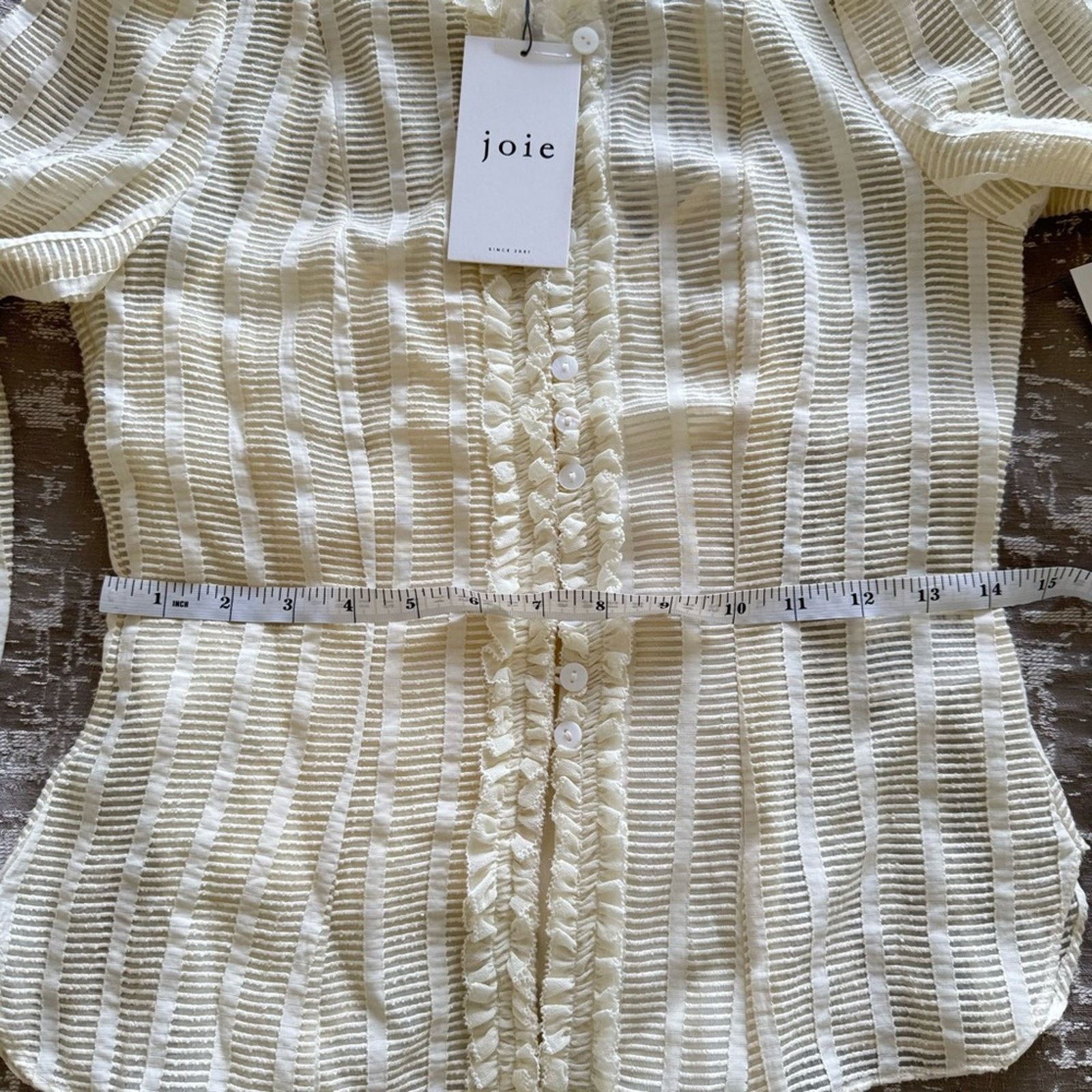 Joie NWT! Joie Jayden Cream Women's Top, Size 0 Size XS / US 0-2 / IT 36-38 - 13 Thumbnail