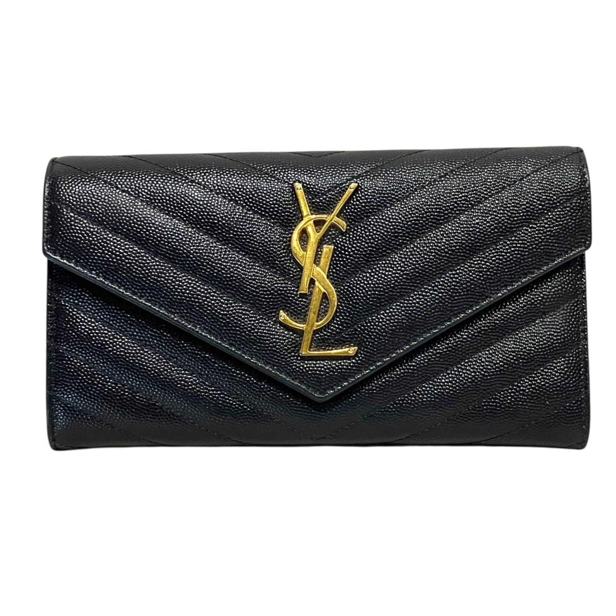 Saint Laurent Paris Saint Laurent Cassandra Matelassé Large Flap Wallet, Calfskin, 372264 Size ONE SIZE - 1 Thumbnail