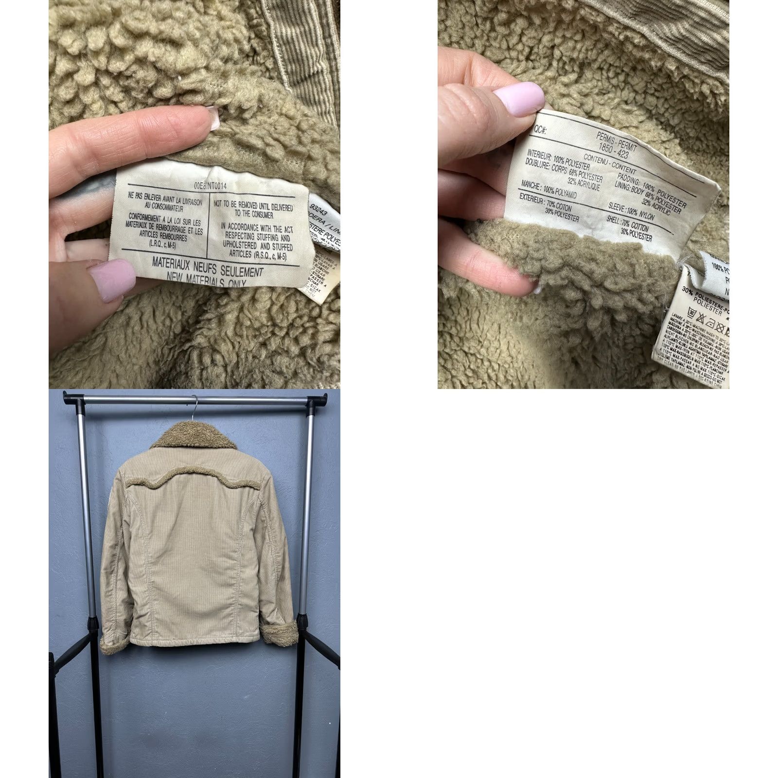 Diesel Diesel Vintage Womens Corduroy Jacket S Beige Sherpa Zipper Windbreaker Jacket Womens S Corduroy Diesel Vintage Size S / US 4 / IT 40 - 8 Thumbnail